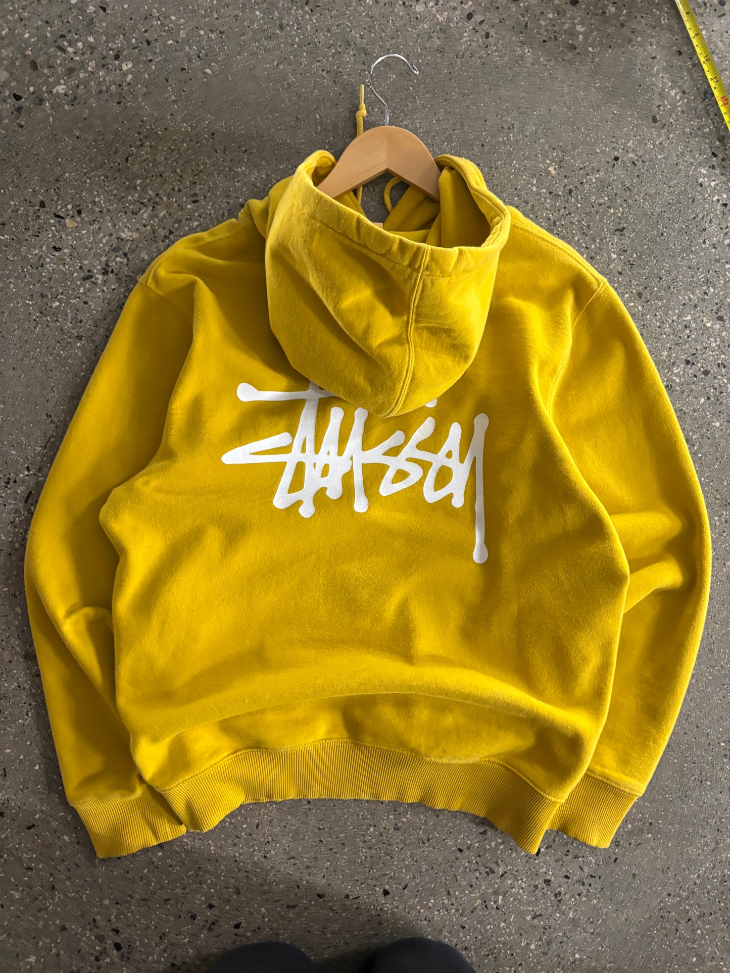 Stussy Yellow Script Hoodie