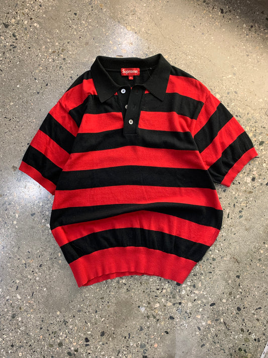 (XS/S) Supreme Striped Knit Polo