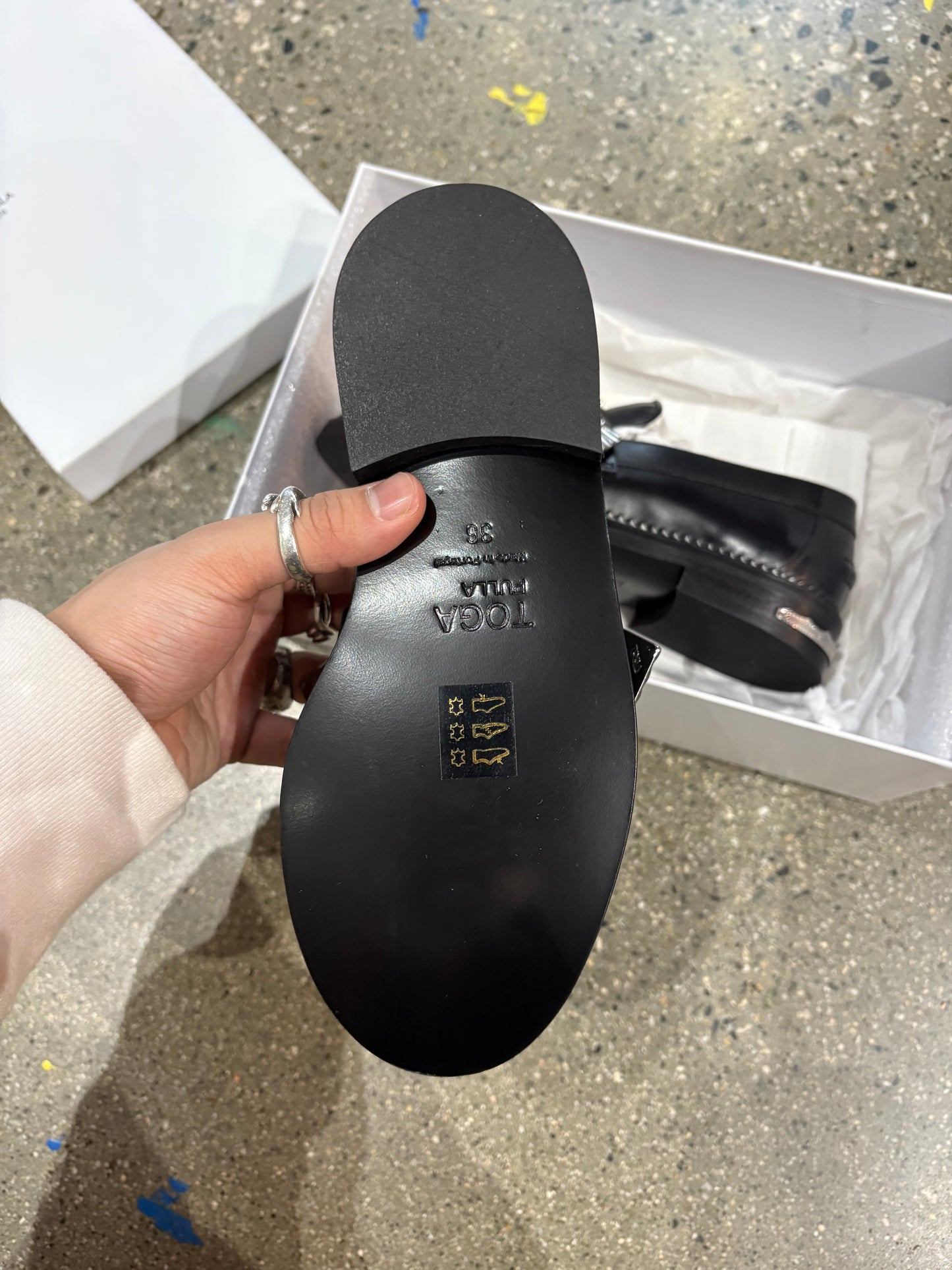 (EU36) Toga Pulla Black Loafers *retail $580