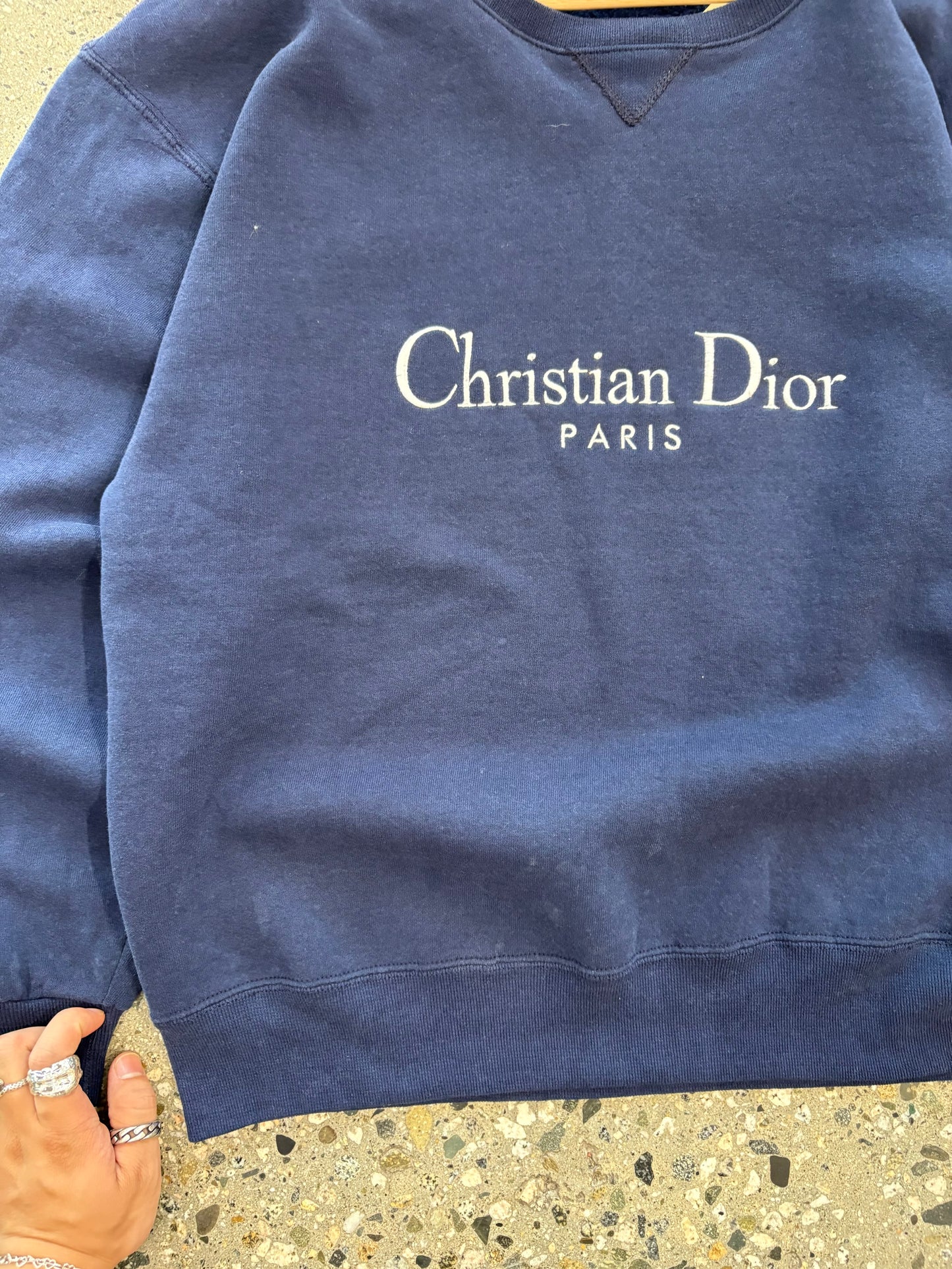 Navy Christian Dior crewneck