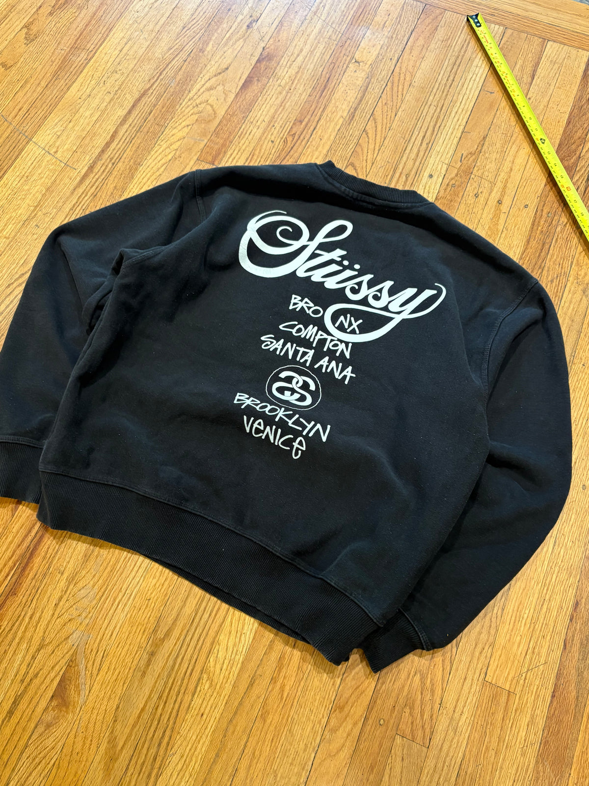 (L) Stussy Heavyweight World Tour Crewneck