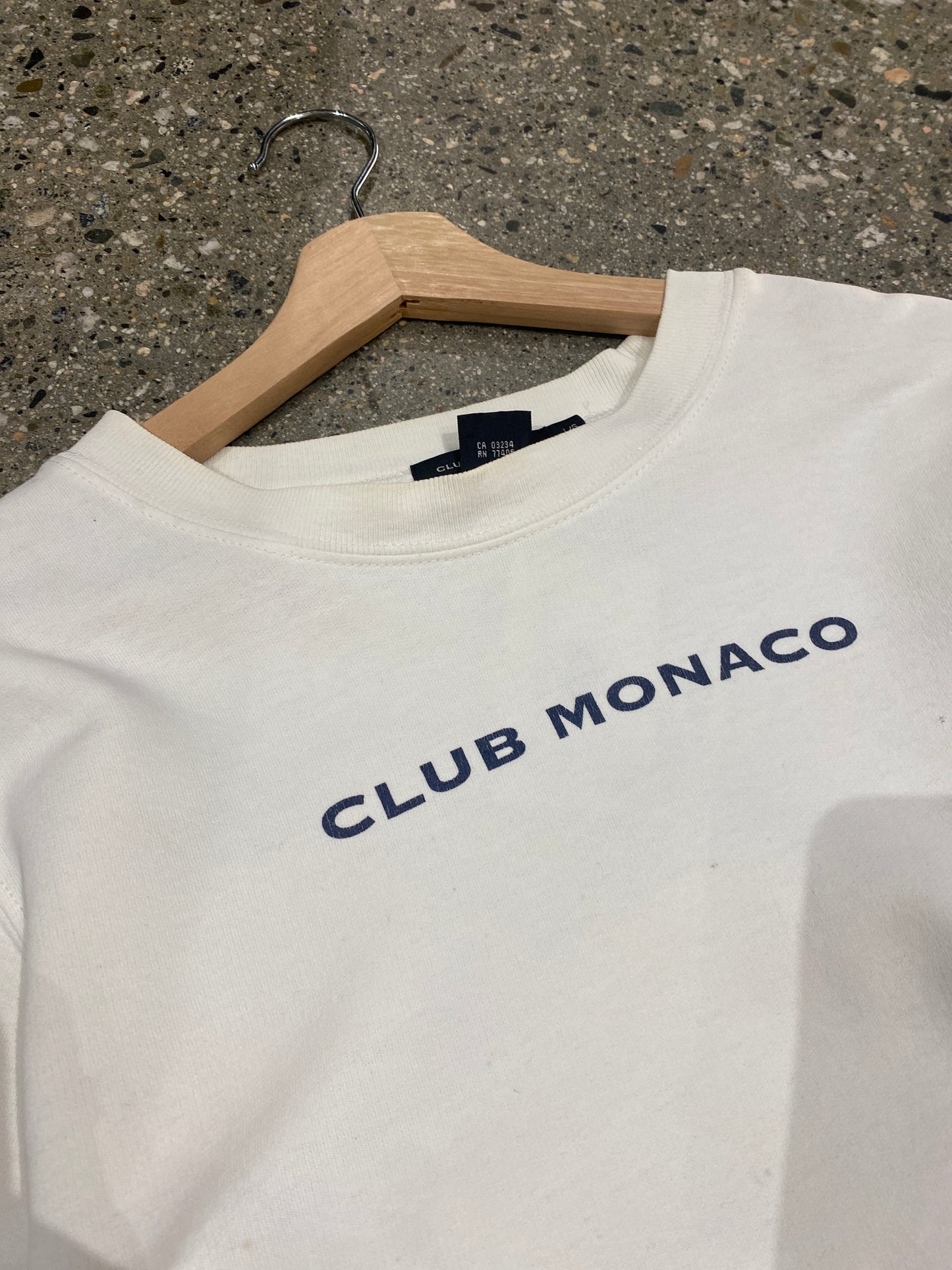 (Womens L) 90s Cropped Club Monaco Crewneck