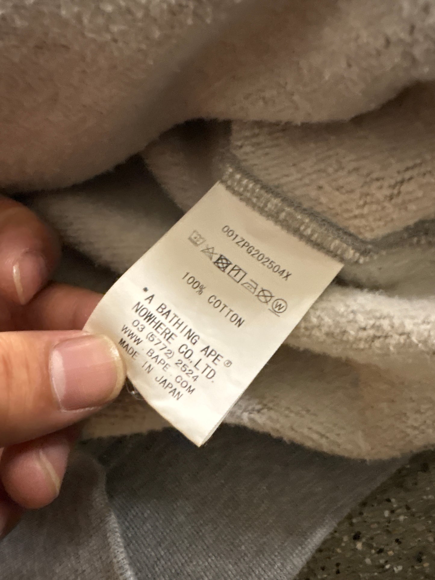 (S) Bape Grey Full Zip Hoodie