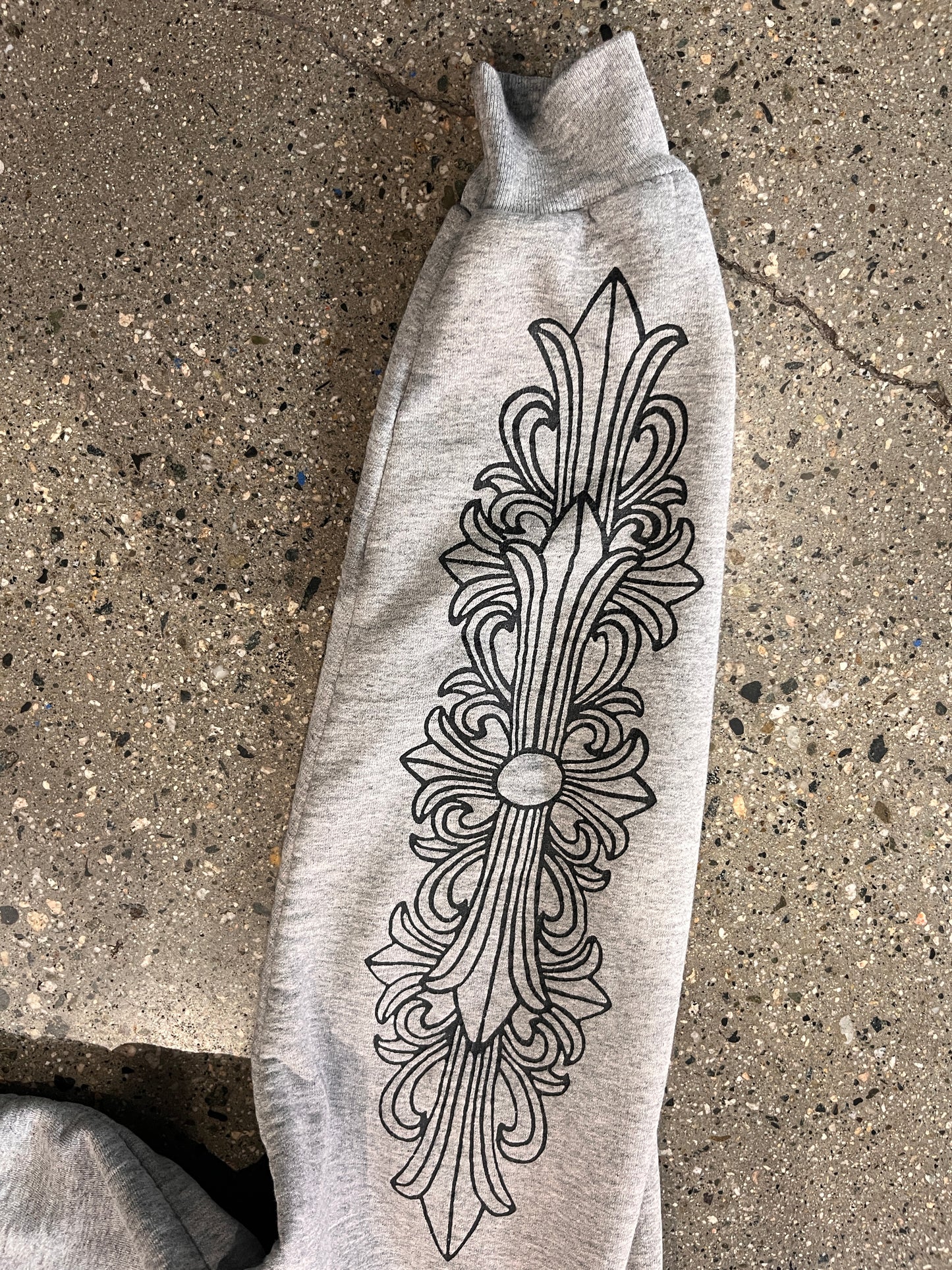 (S) Vintage Authentic Thermal Lined Chrome Hearts Hoodie