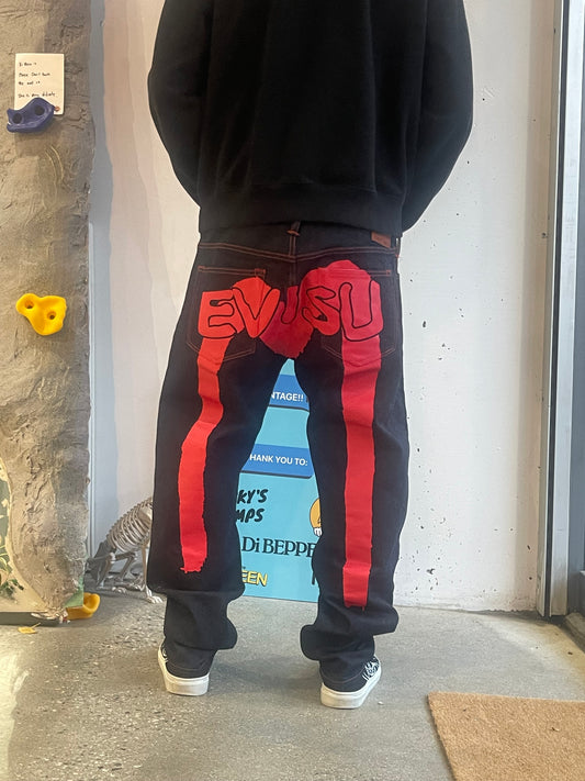 (38”W) Evisu Daicock Selvedge Raw denim