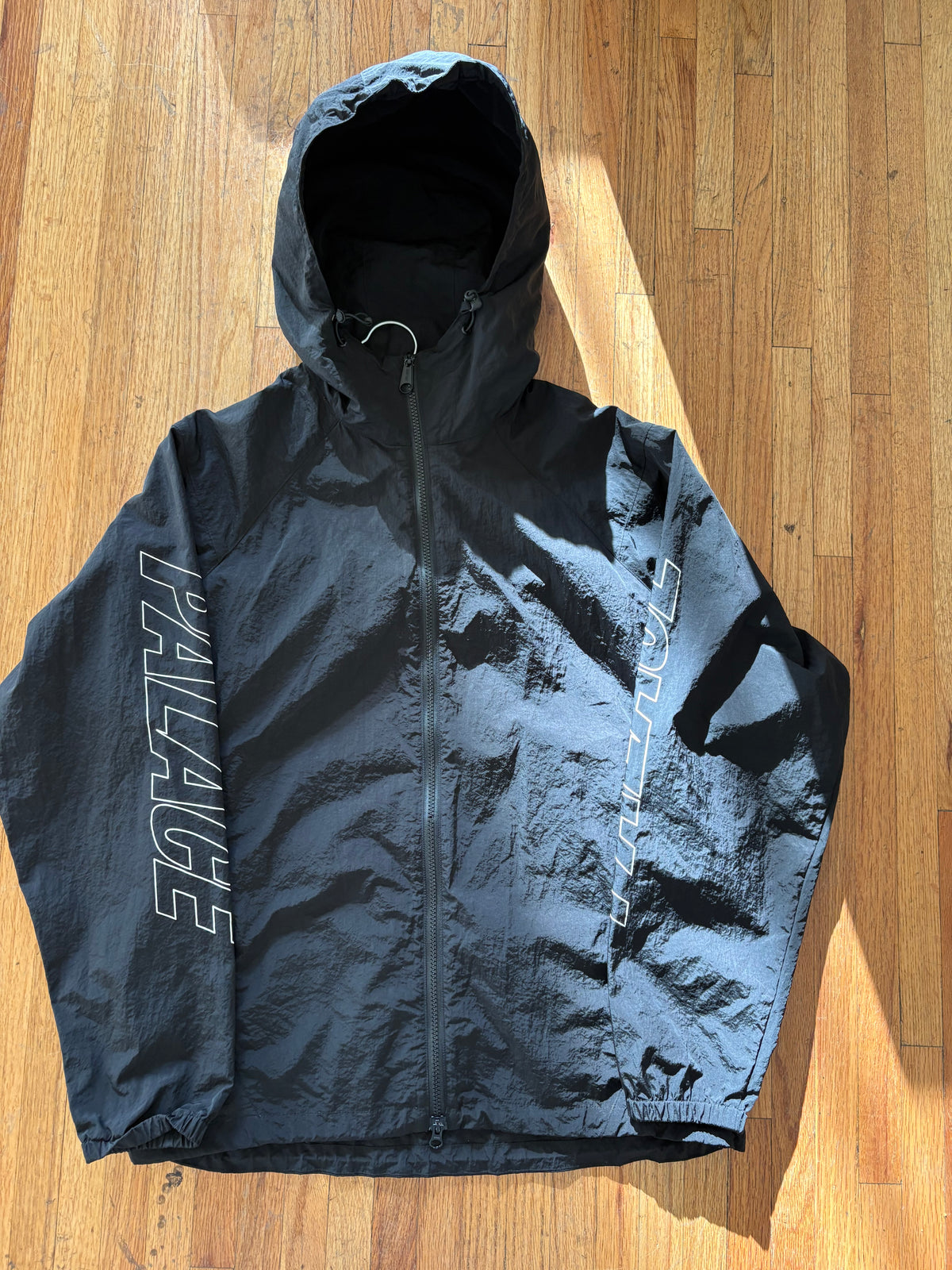 (L) Palace Black Windbreaker