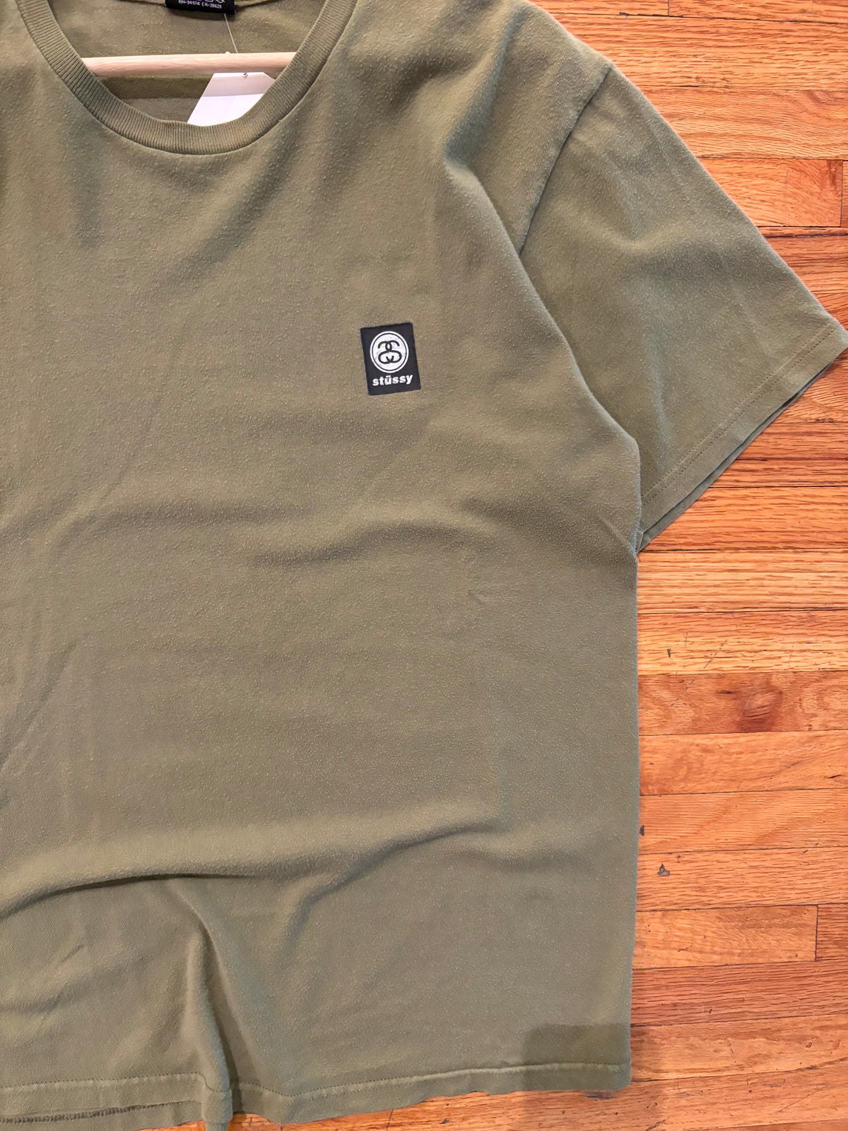 (M) Olive Green Stussy Patch Tee