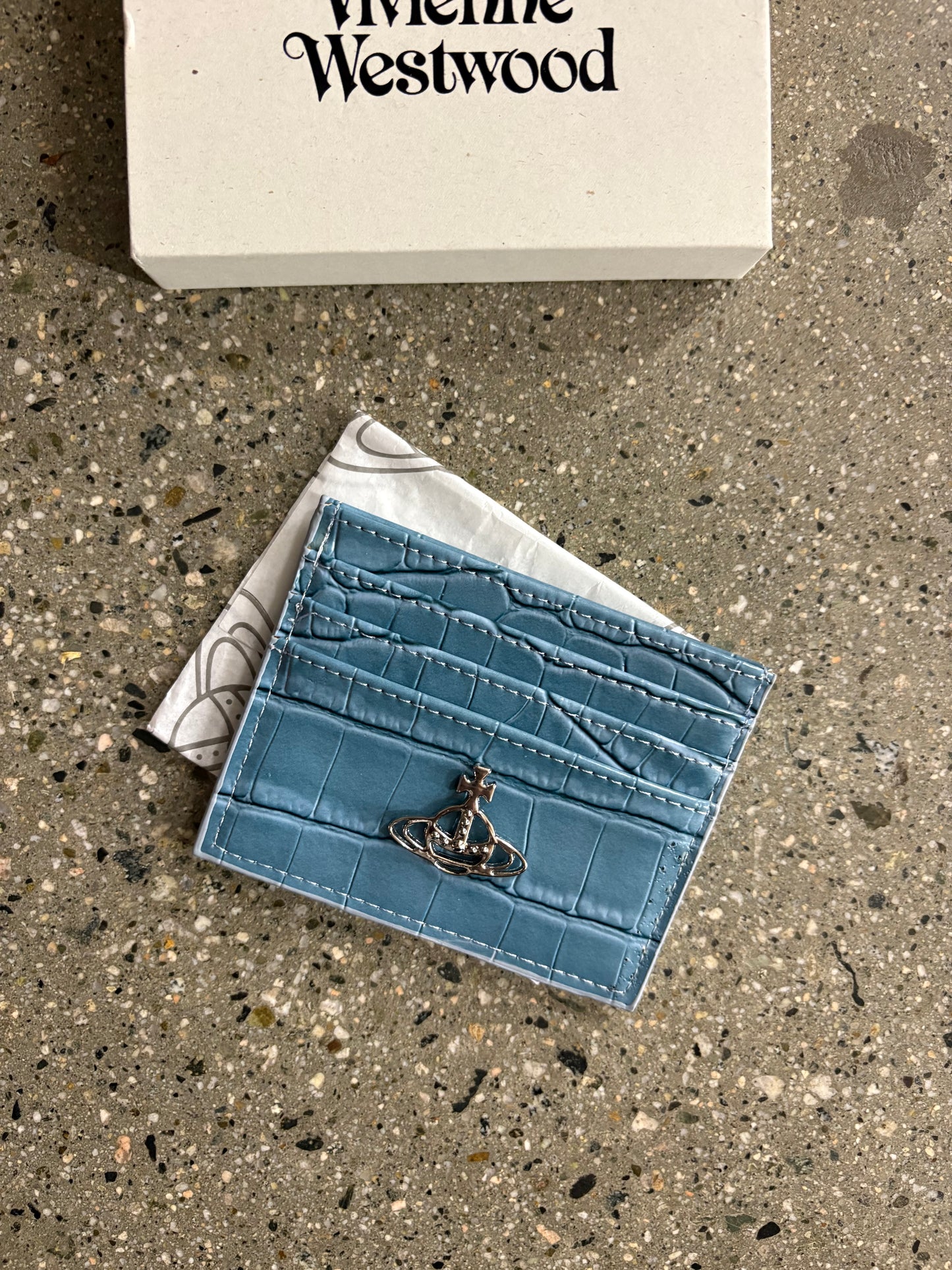 (OS) Blue Croc Vivienne Cardholder