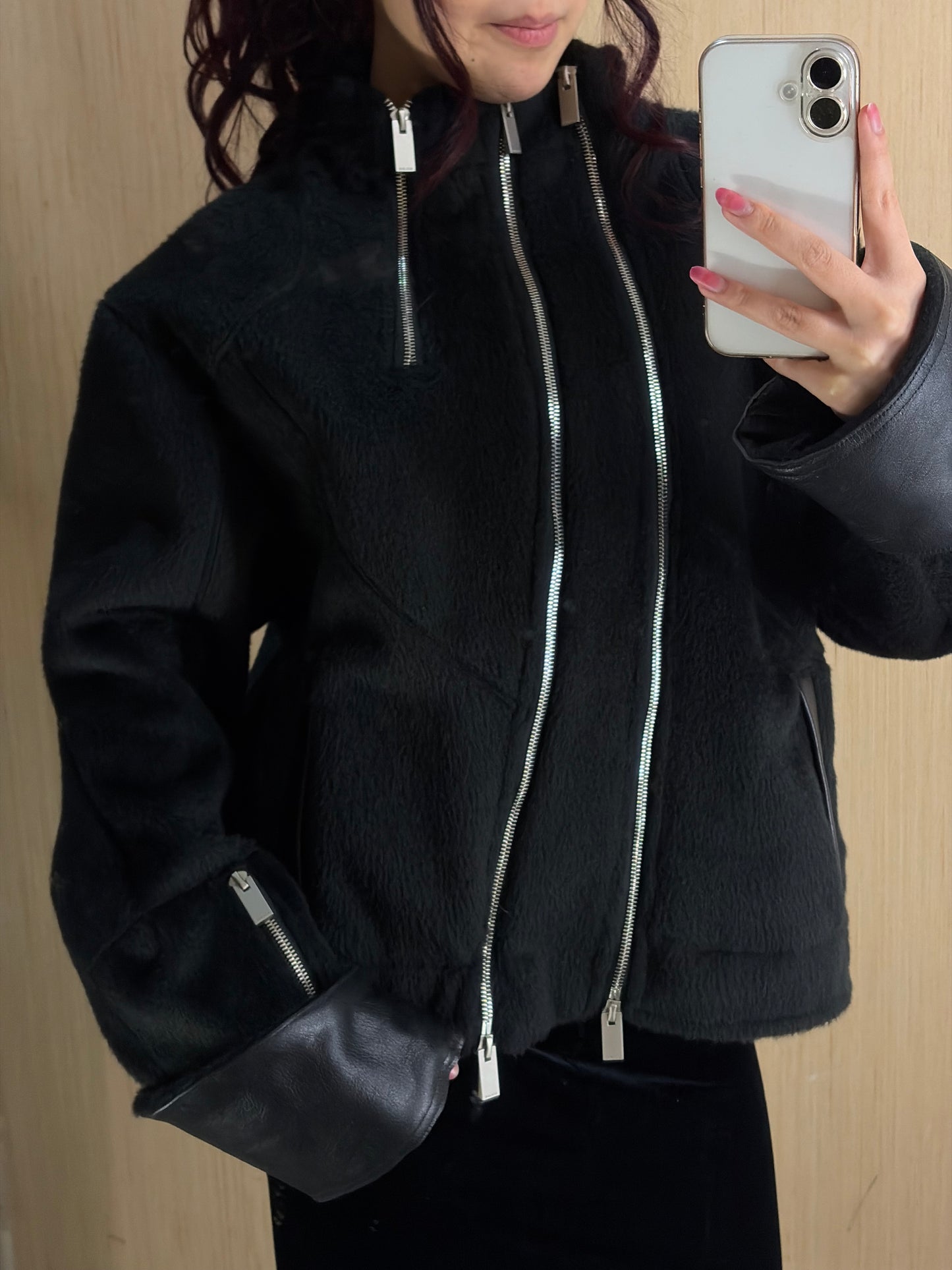 (L) Goldie Multi Zipper Wool Jacket