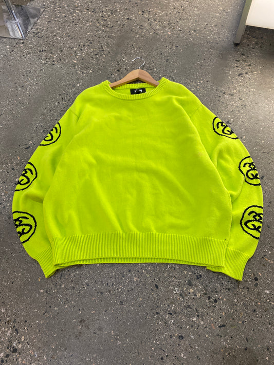 (L) Stussy S Link Lime Knit
