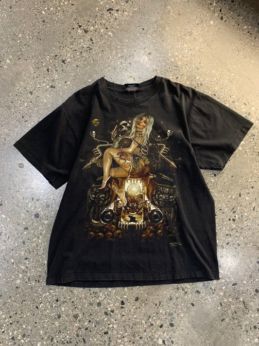 (L) 2000s Doubelsided Shorty Tee
