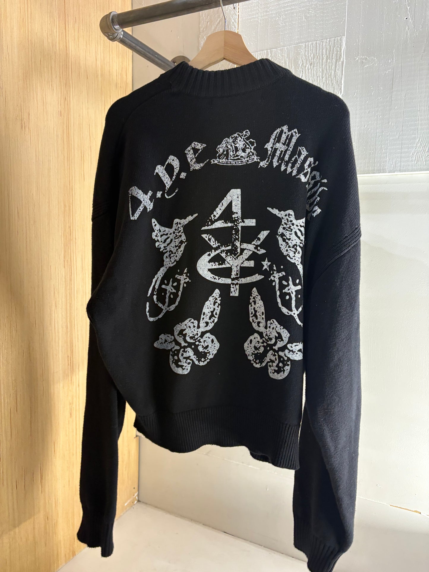 (M) 4YE Mohair Knit Script