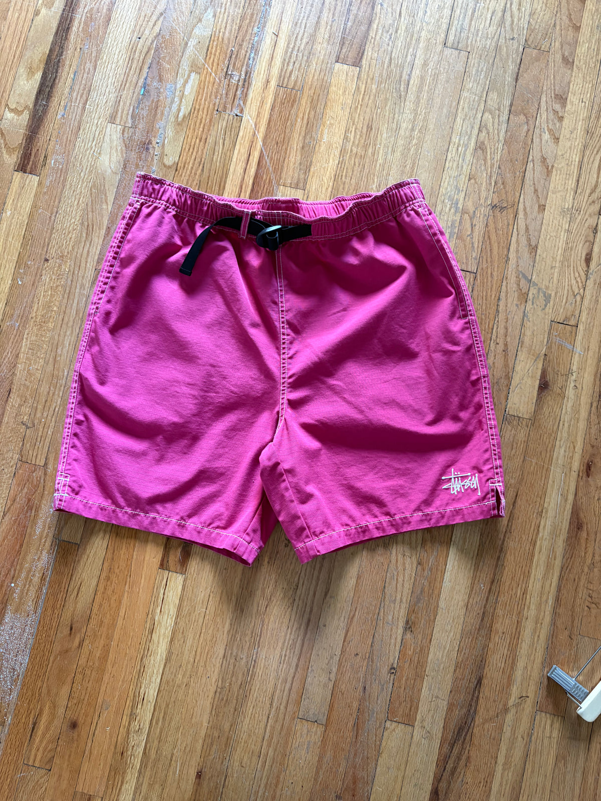 (M) Stussy Script Pink Shorts