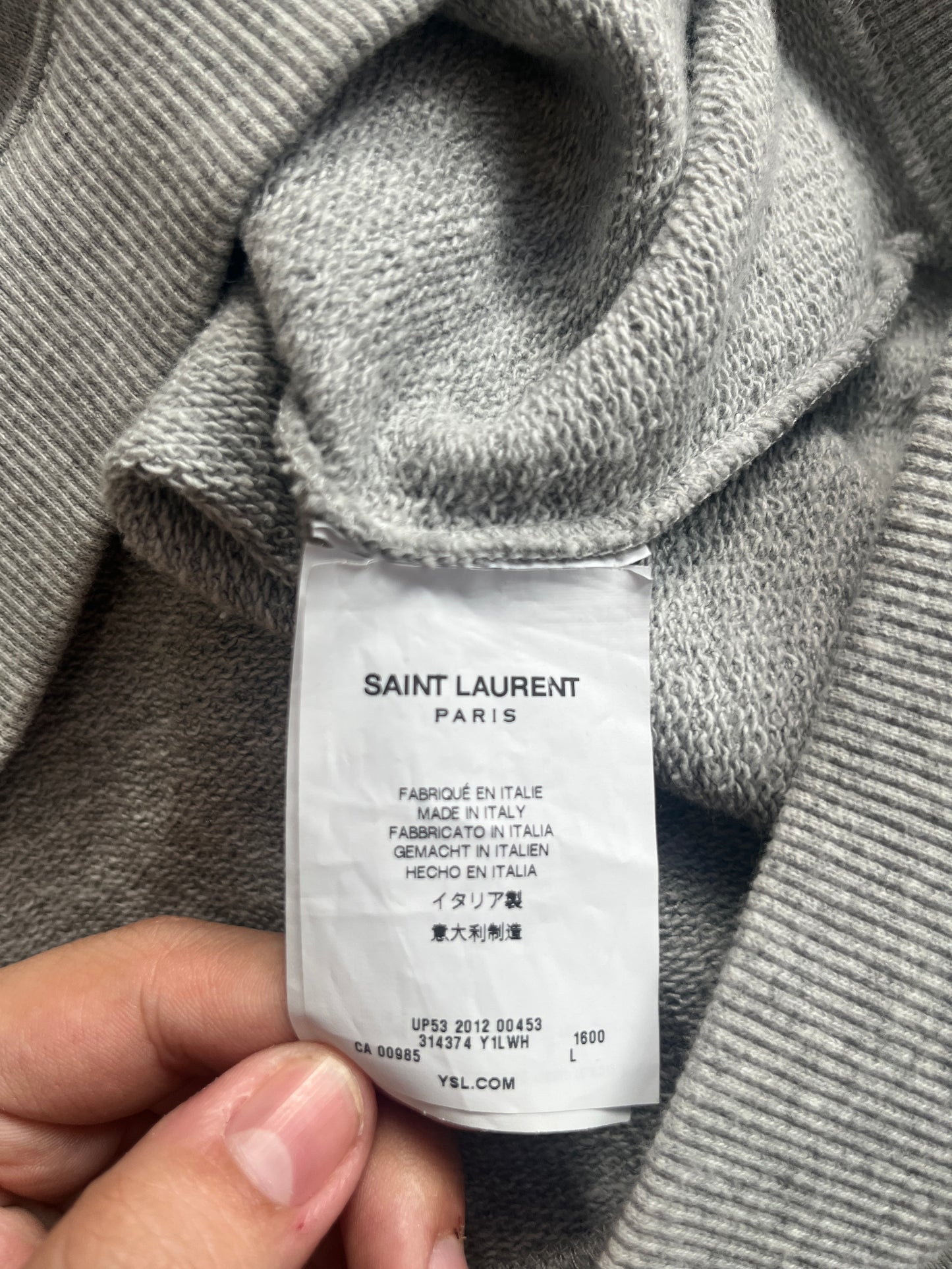 (S) Saint Laurent Sleeveless Sweatshirt