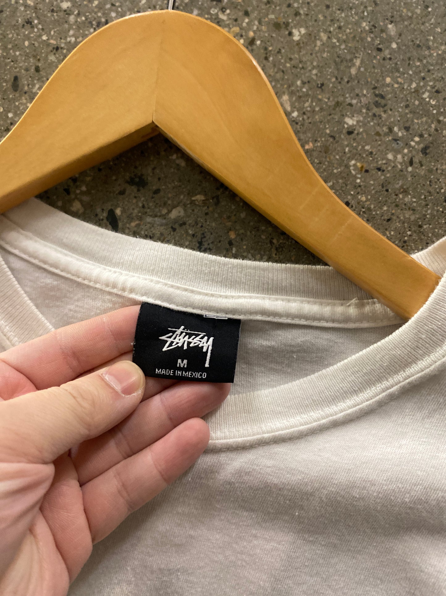 (M) Stussy White Laguna Tee
