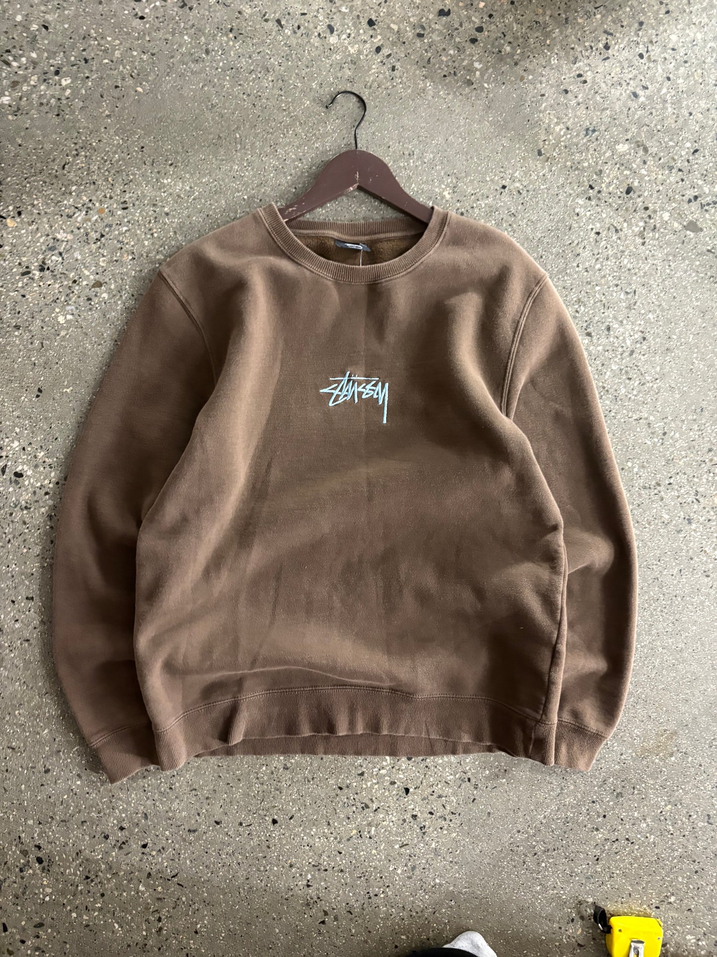 (L) Brown Stussy Crewneck