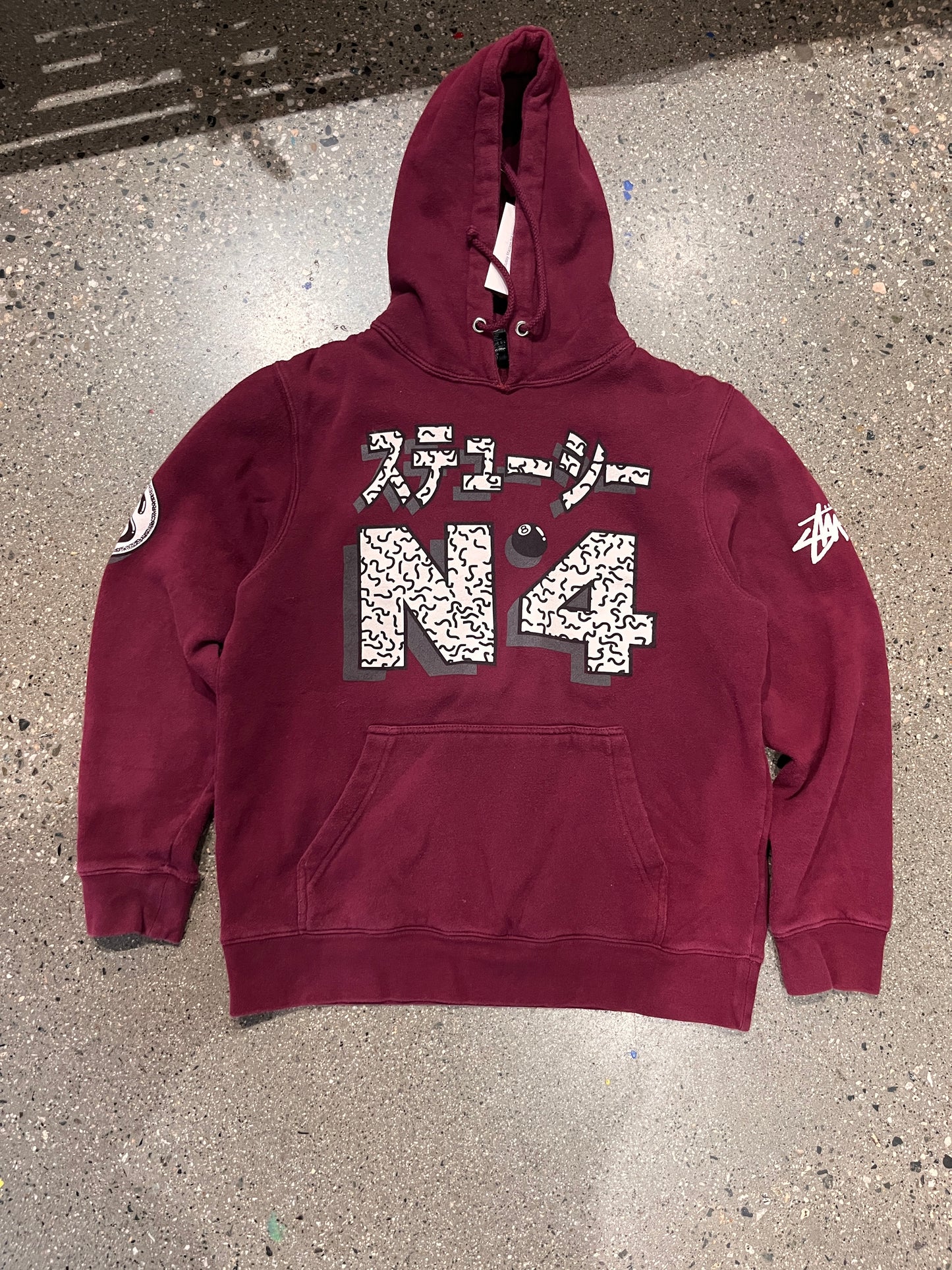 (S) Stussy Maroon N4 Hoodie
