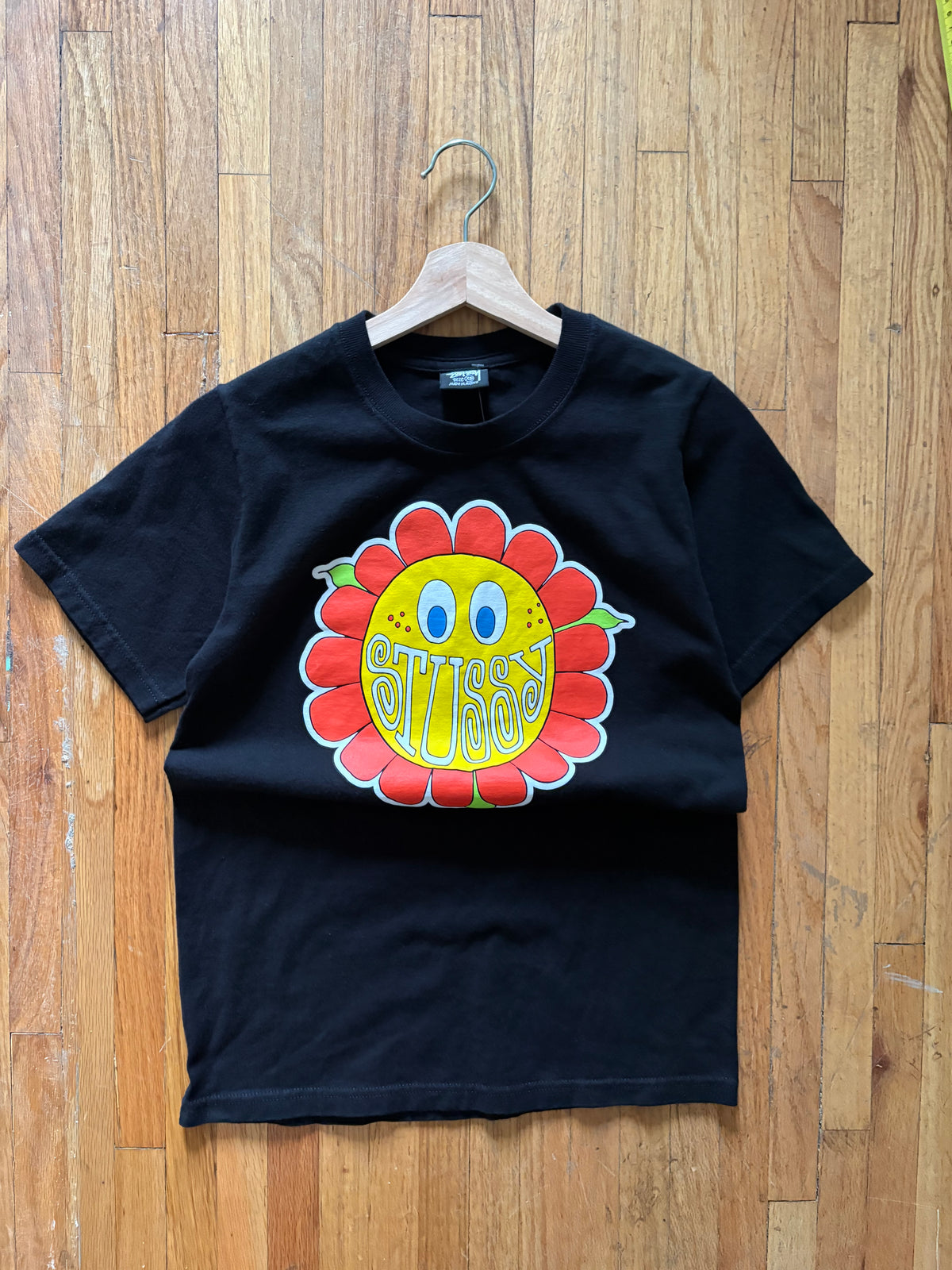 Stussy Black Flower Tee