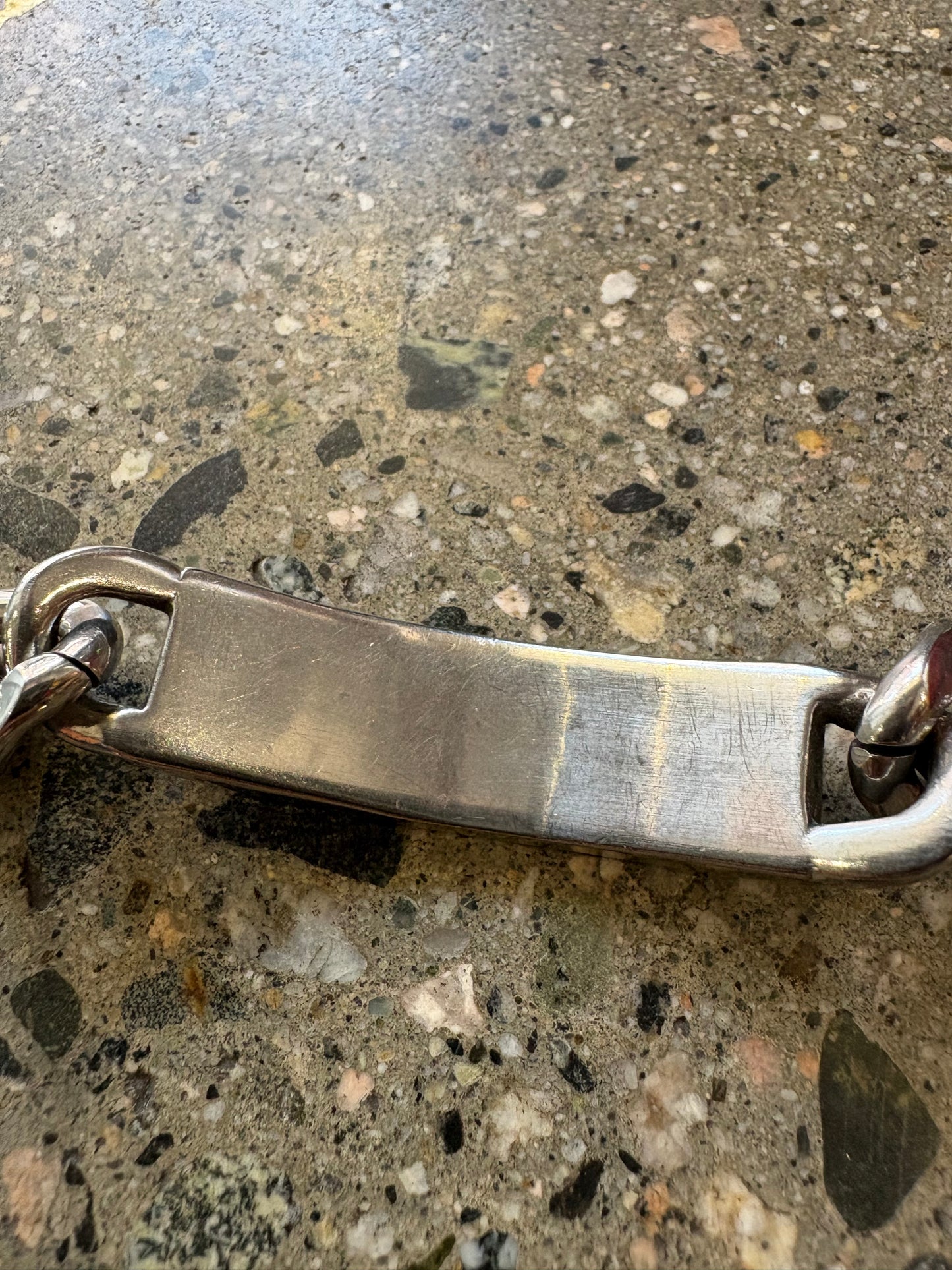8” Chunky Silver Stainless Steal Gauntlet