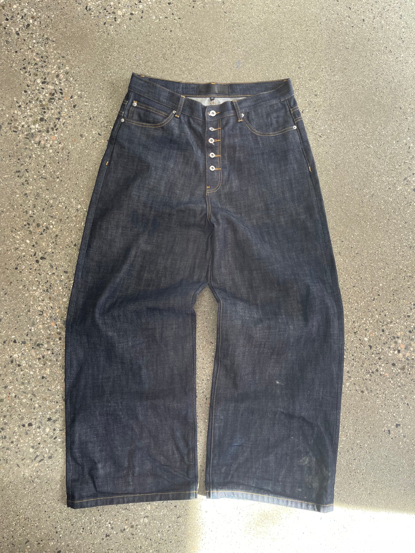 (36”) No Faith Studios Raw Selvedge Dark Denim Jeans