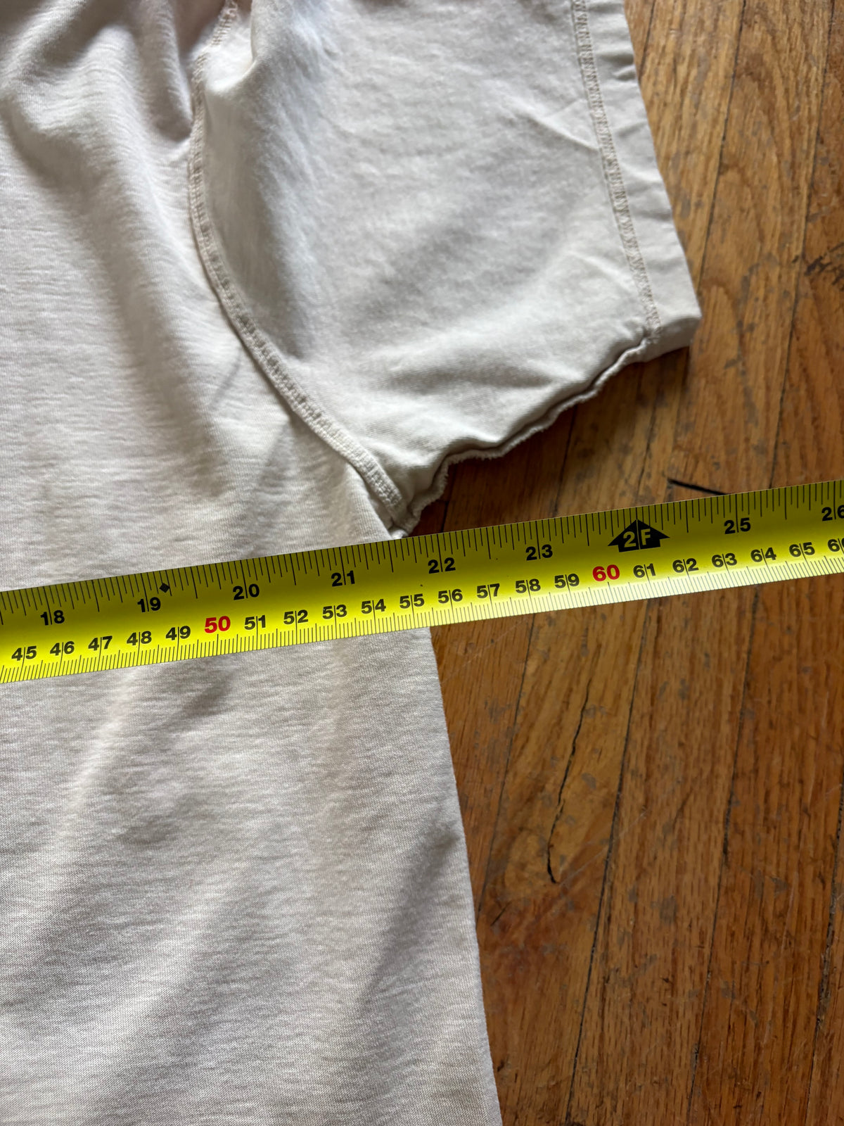 (S) Cream Stussy Spell-out Reversed Tee