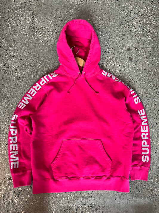 (M) Supreme Metallic Rib Hooded Sweatshirt