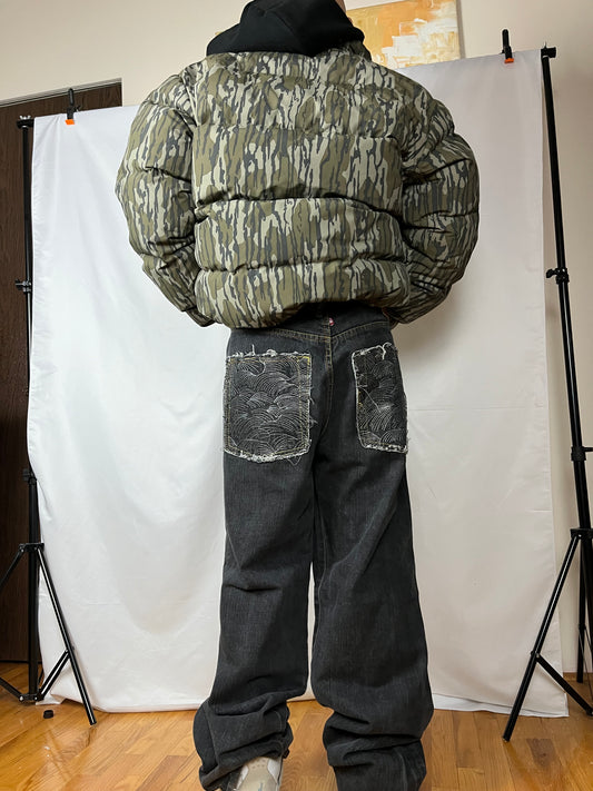 (40”) Y2K Baggy RMC Sunfaded Denim