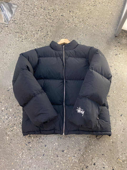 (S) Stussy Ripstop Puffer Black