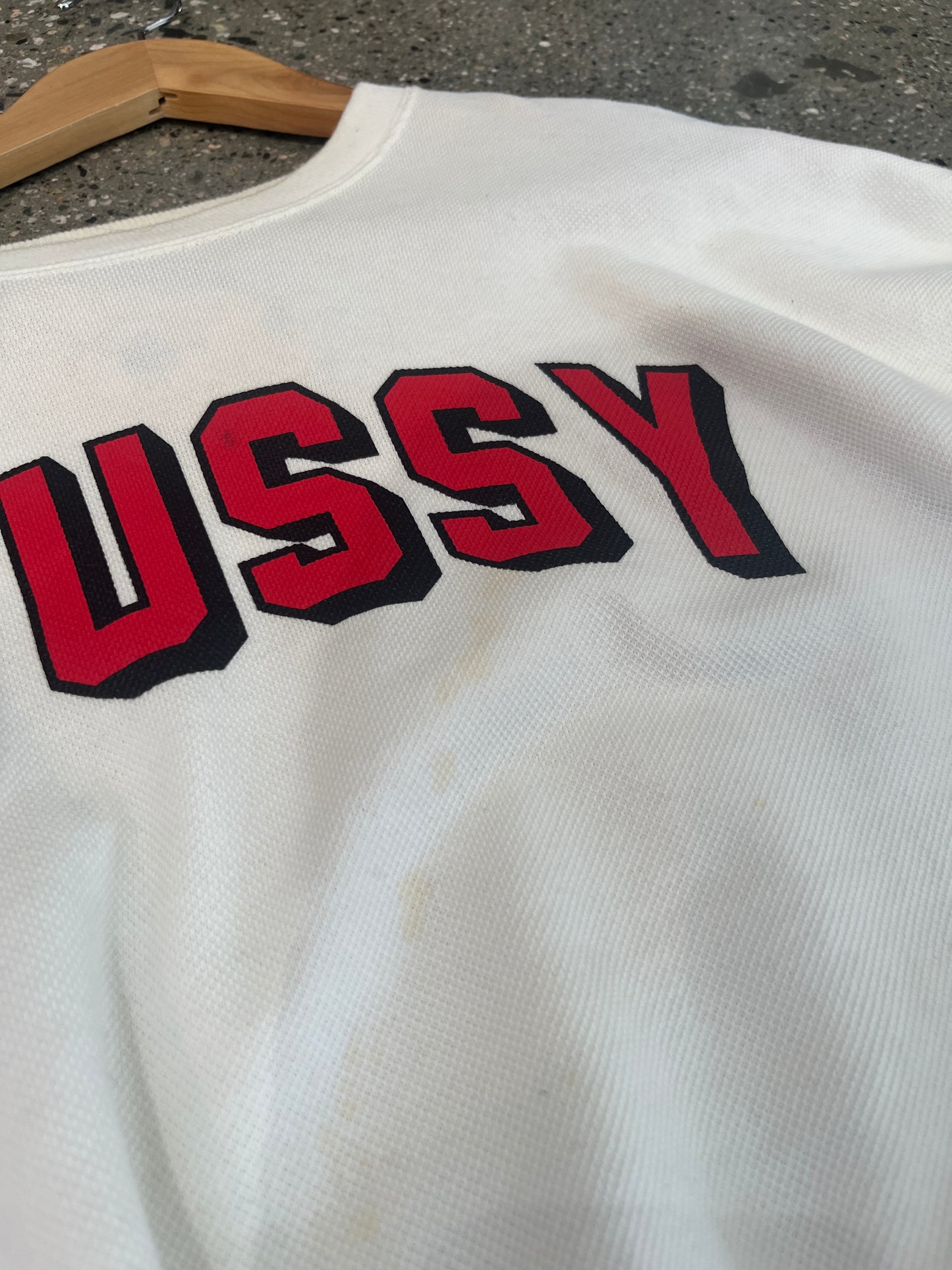 (Women S/M) Stussy Cropped Waffle Script