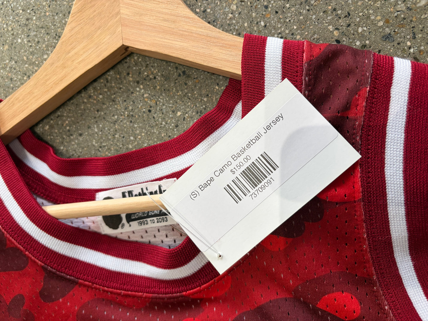 (S) Bape Camo Basketball Jersey