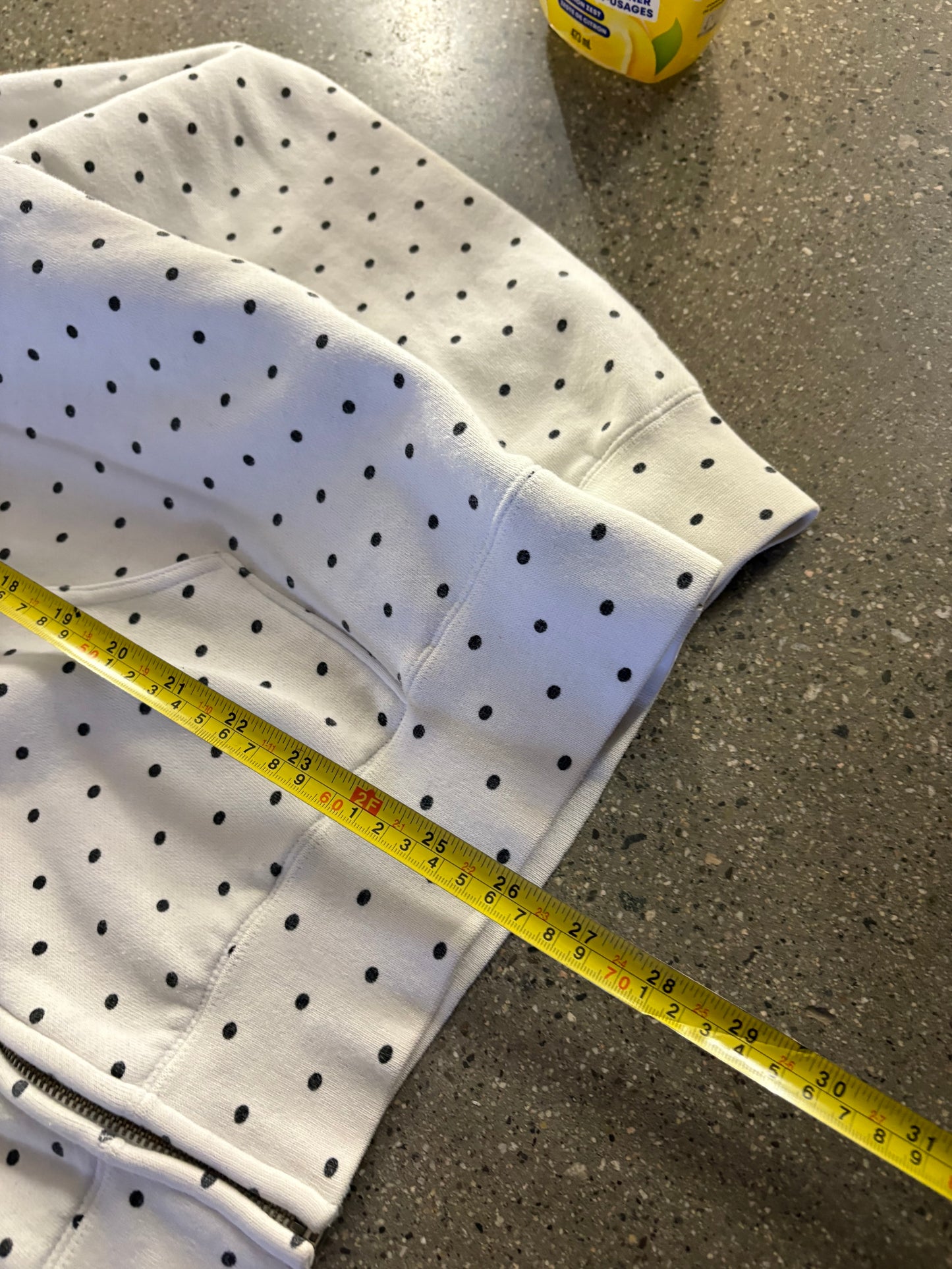 (M) Vintage Polka Dot DC Zip Hoodie