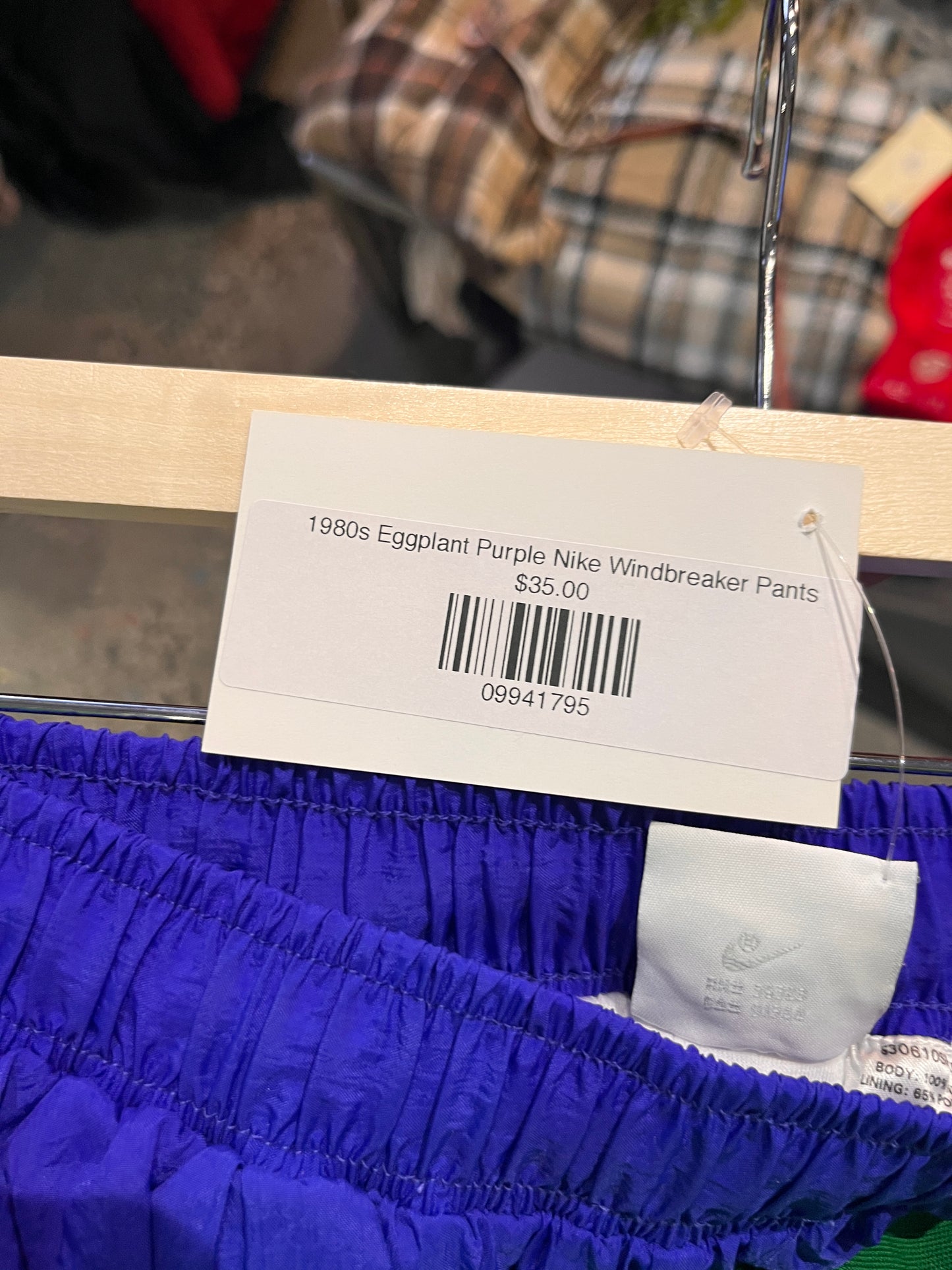 (M) 1980s Eggplant Purple Nike Windbreaker Pants