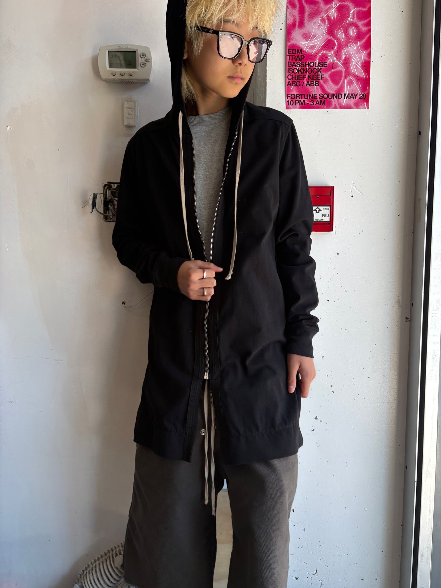 (L) Rick Owens Mastodon SS16 Zip Up Hoodie