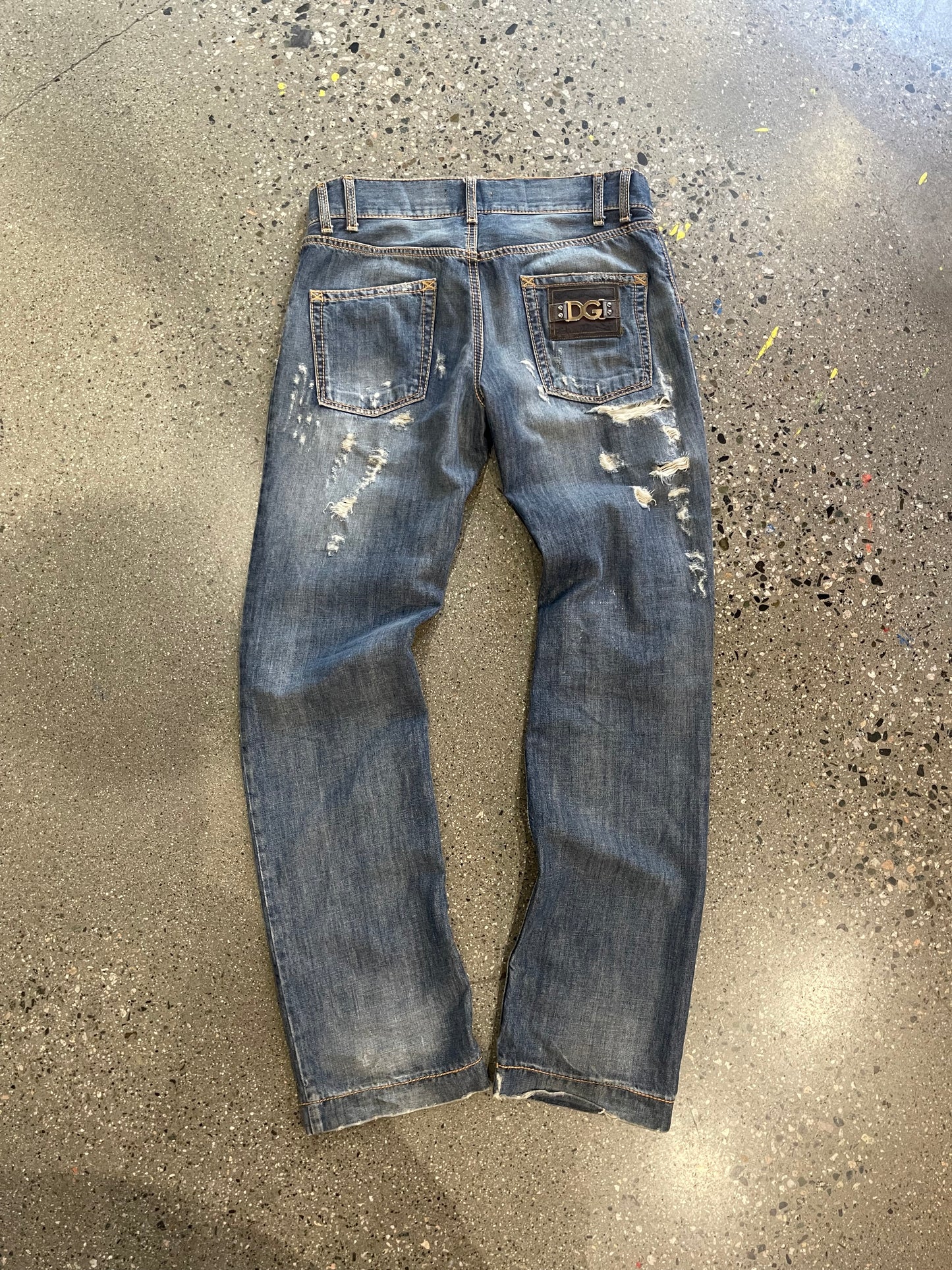 (30x32”) D&G Crash Distressed Denim