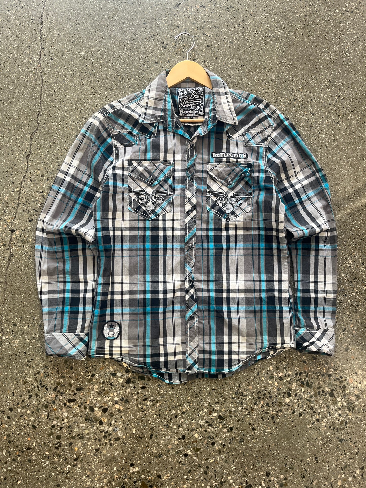 (L) Affliction Flannel Doublesided