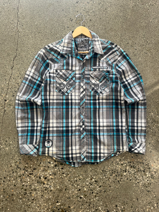 (L) Affliction Flannel Doublesided