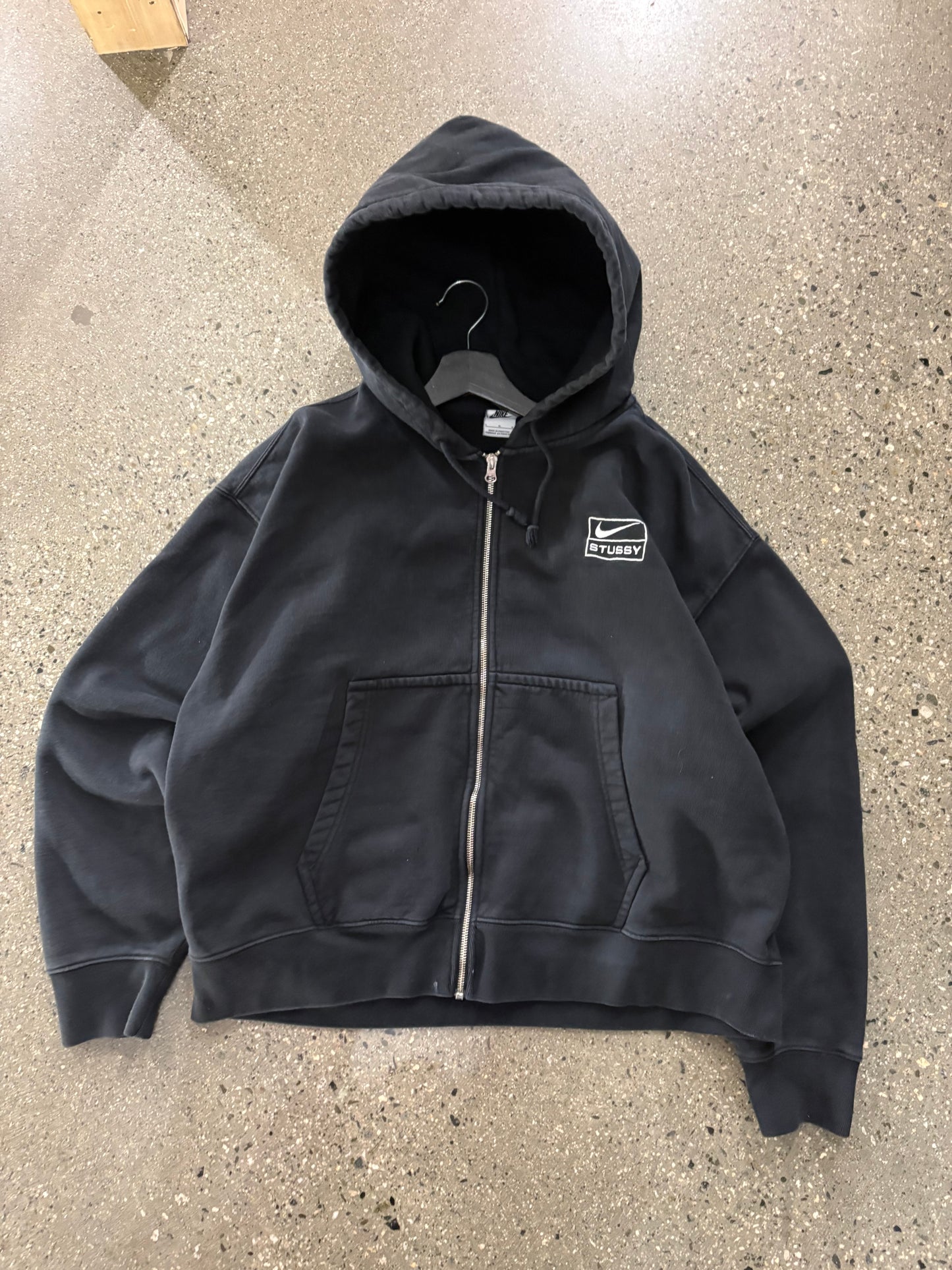 (L) Stussy x Nike Black Zip