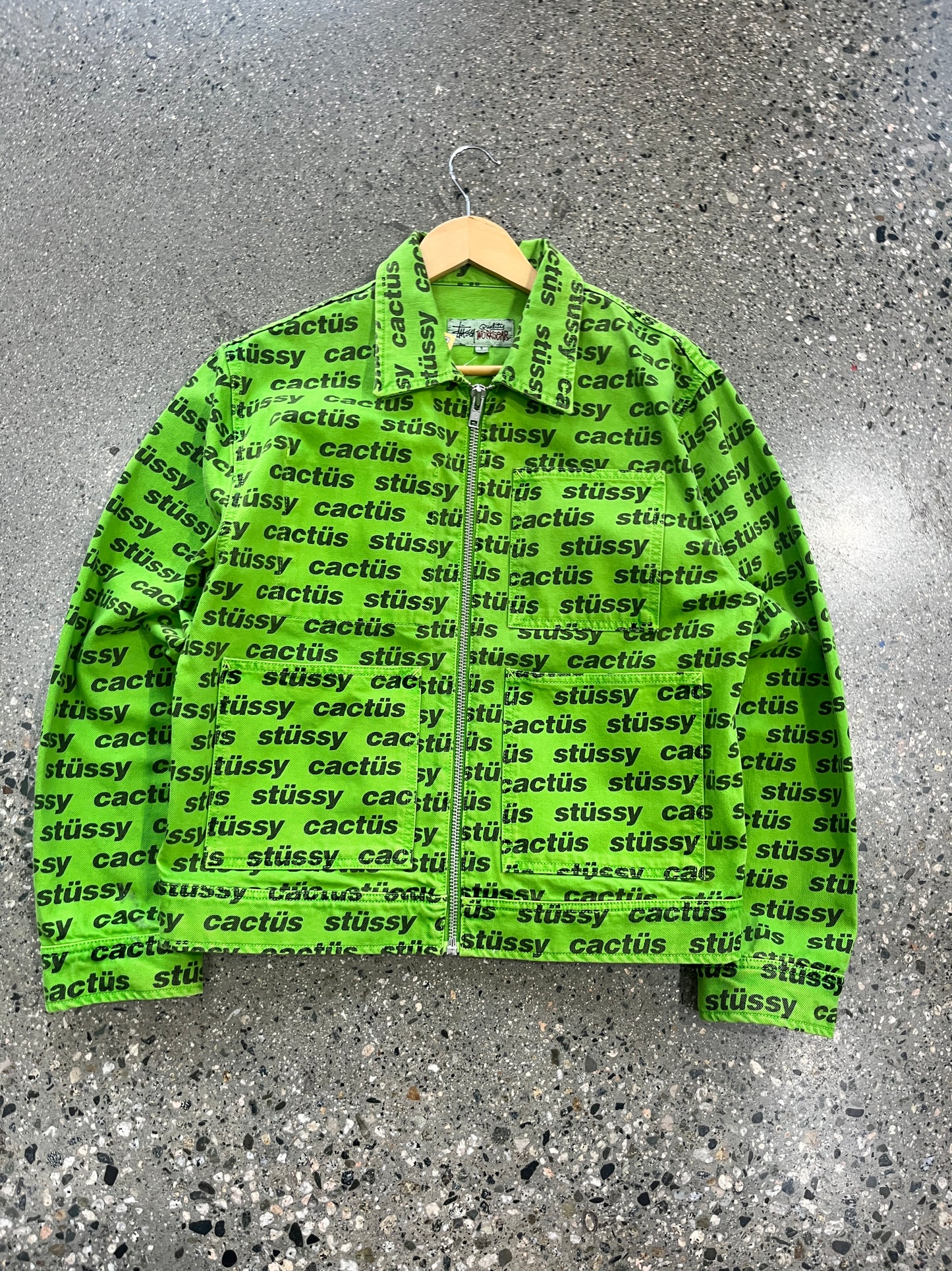 (S) Stüssy x Cactus Plant Flea Market Zip Work Jacket