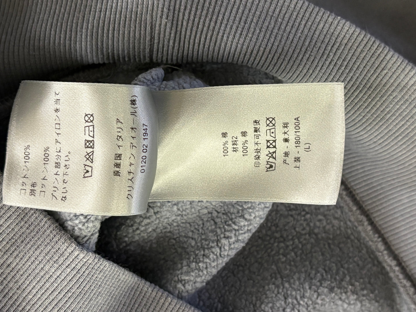 (L) Authentic Christian Dior x Daniel Arsham Blue Hoodie