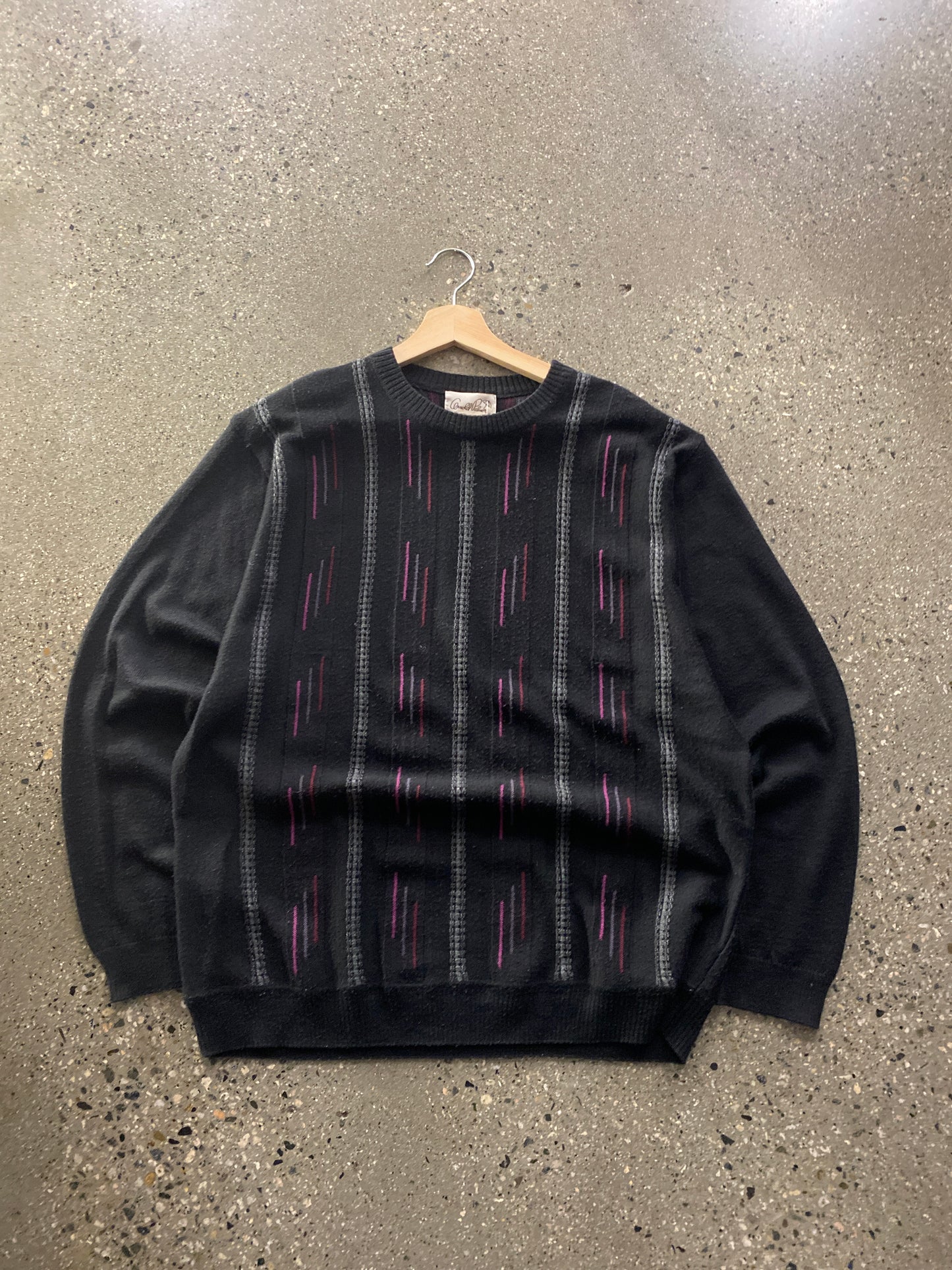 (L/XL) Arnold Palmer Black Texture Knit