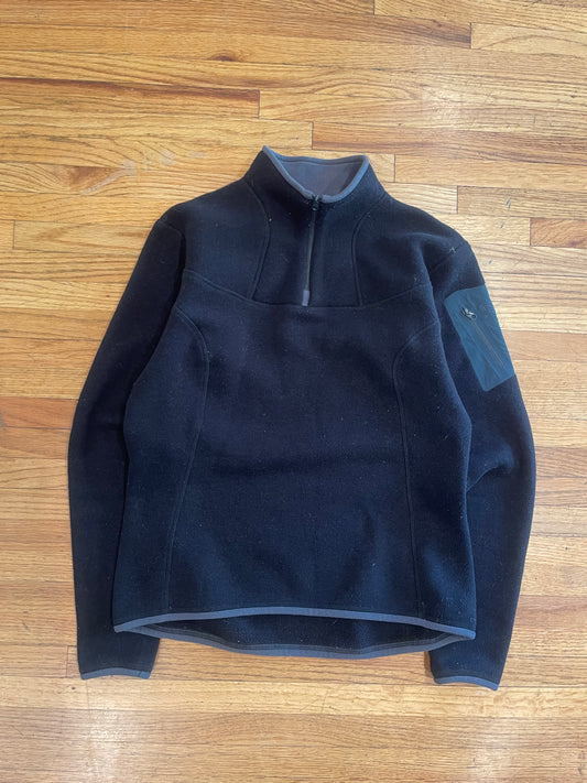 (Women’s M) Arc’teryx Polartec Fleece Quarter Zip Black