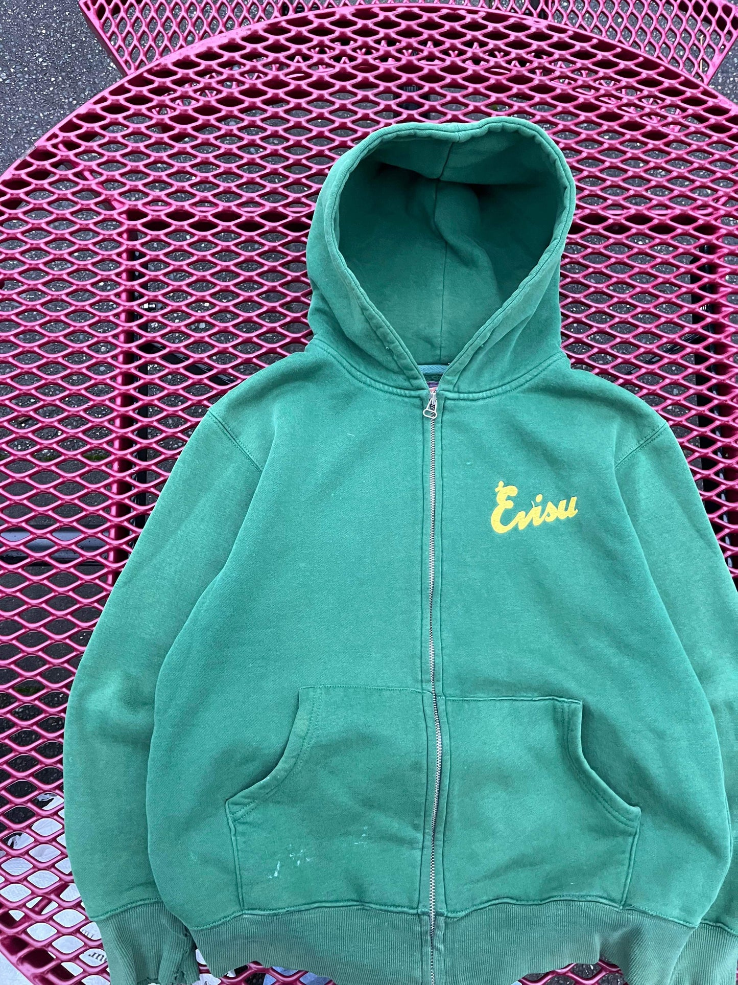 (L) 00’s Forest Green Evisu Zip Up