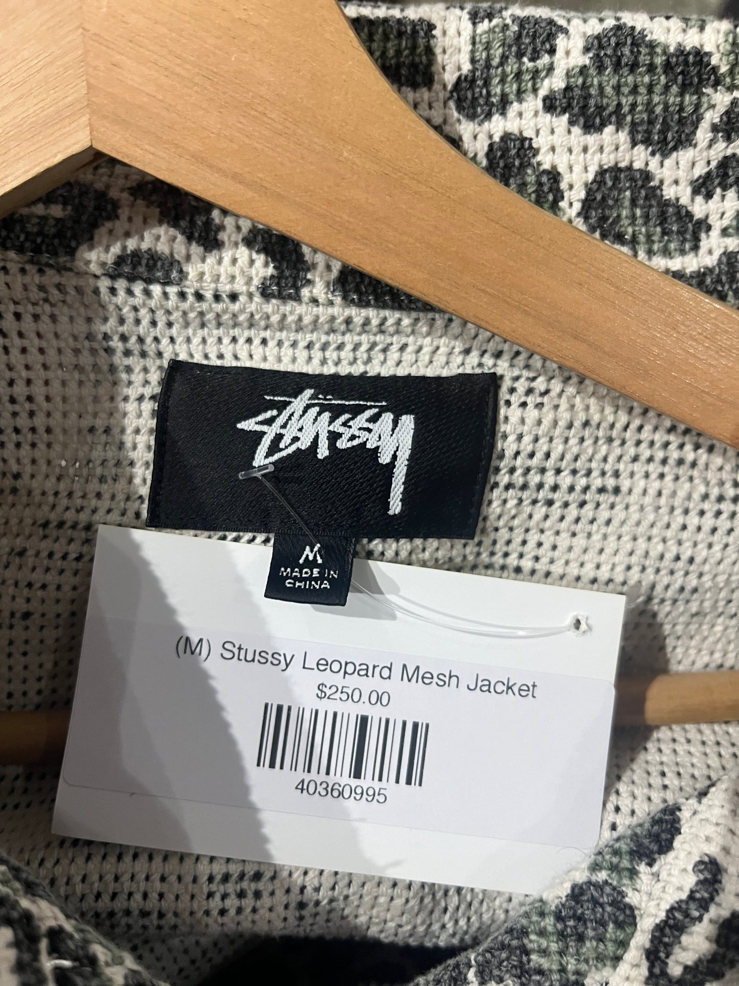 (M) Stussy Leopard Mesh Jacket
