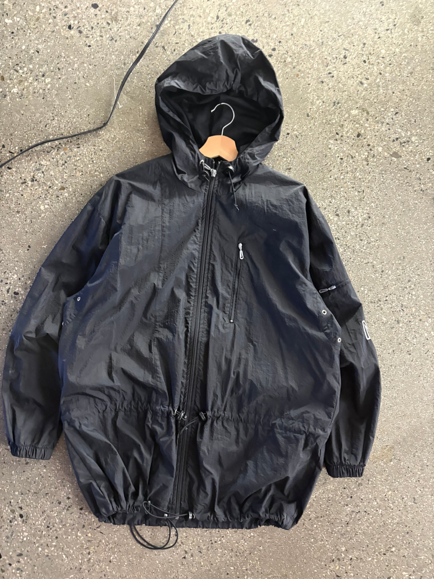 1990s Nike Windbreaker Trench Long