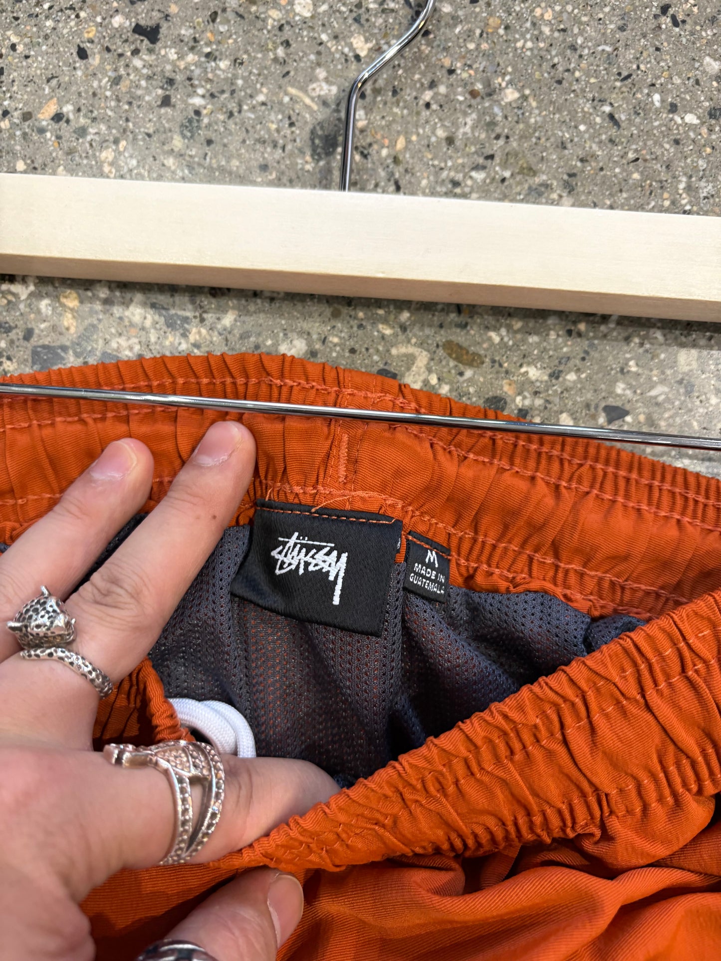 (M) Stussy Script Orange Short