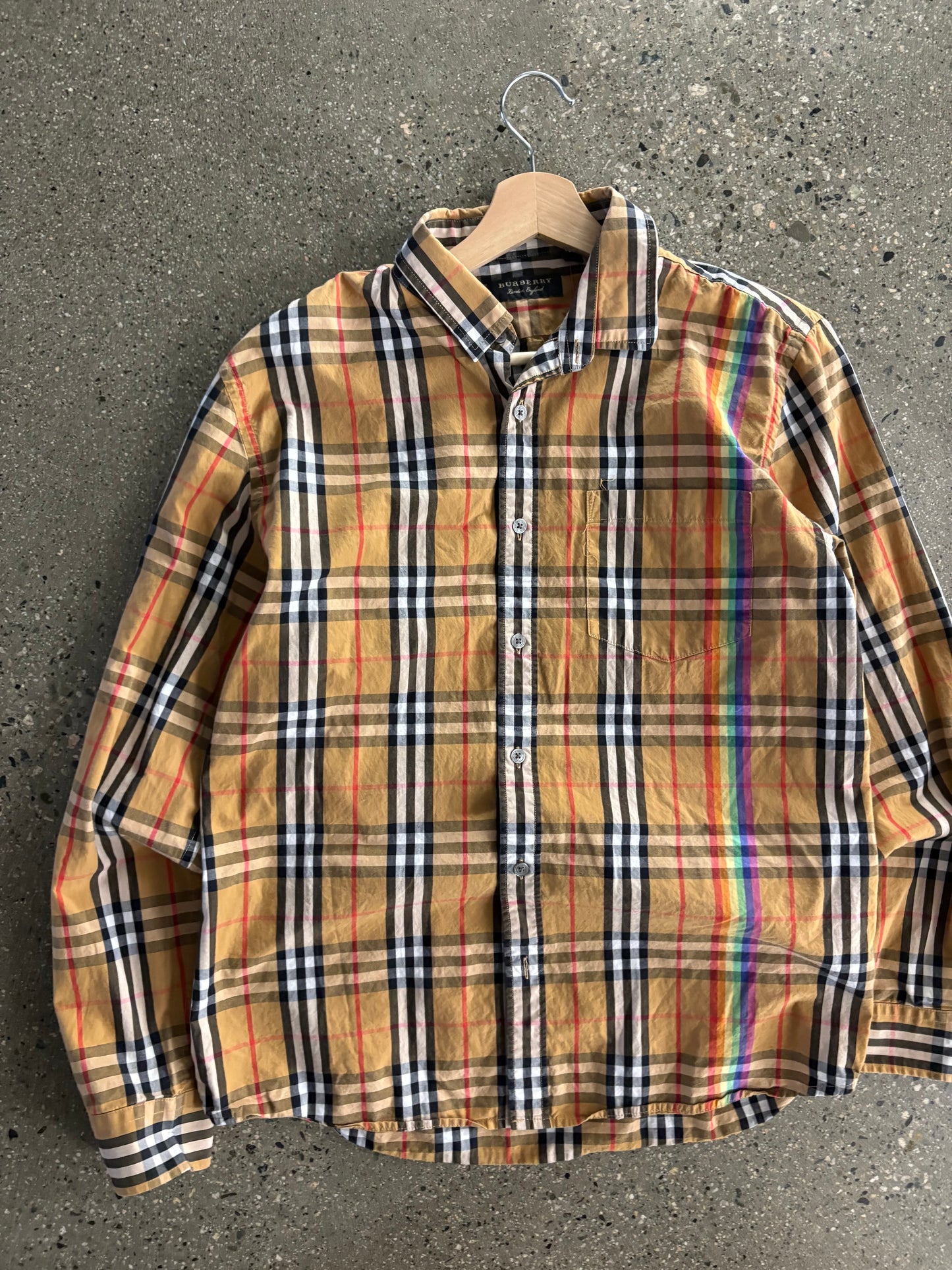 Burberry rainbow Novacheck button up