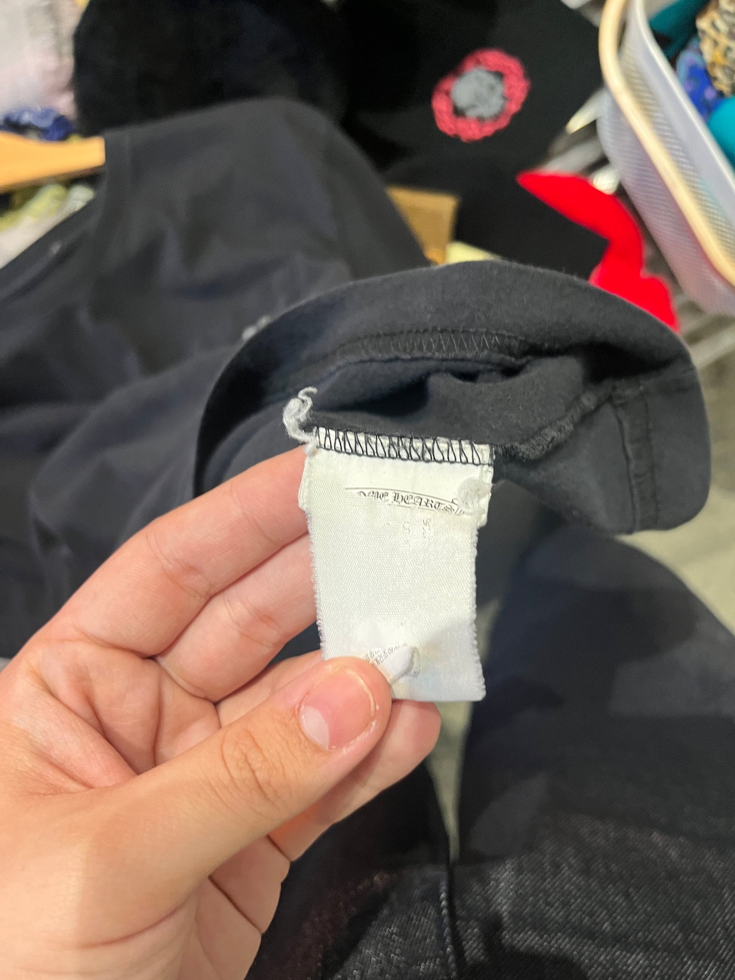 (L) 2000s Black Cross Chrome Hearts Tee