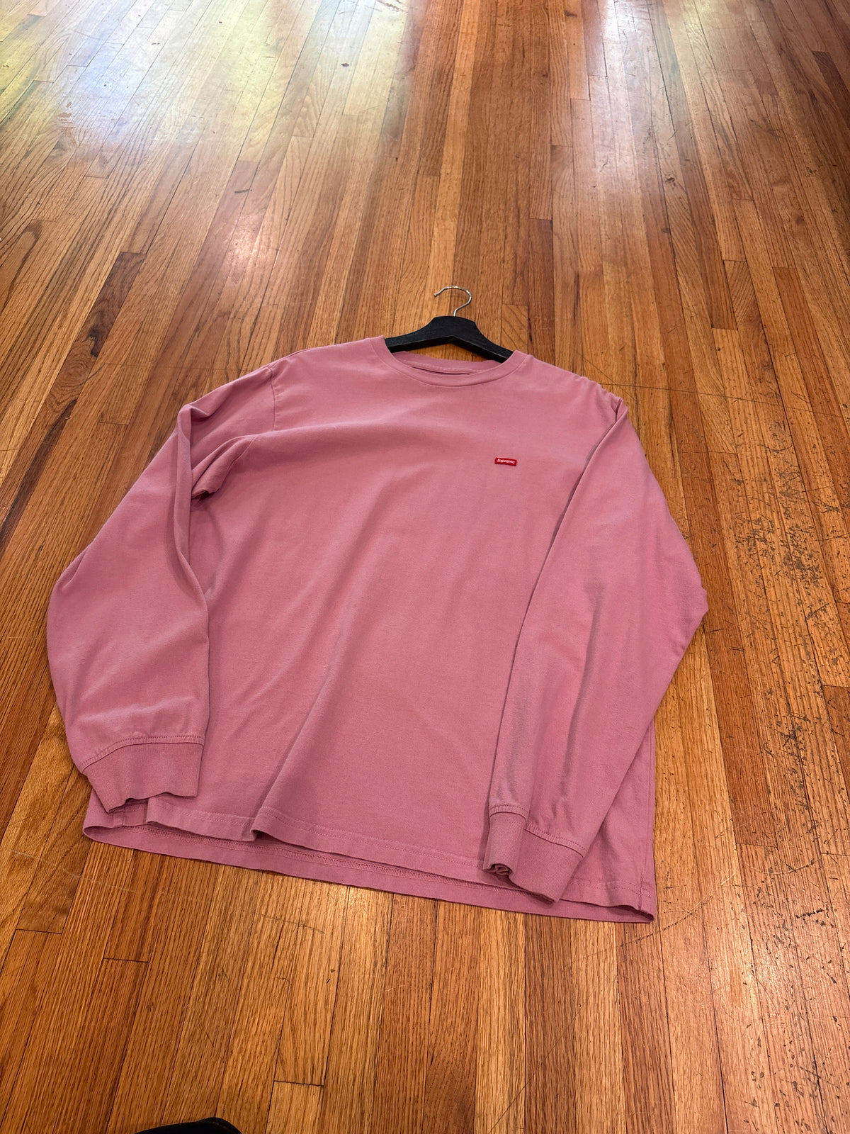 (M) Pink Magenta Small Supreme Box Logo  LS