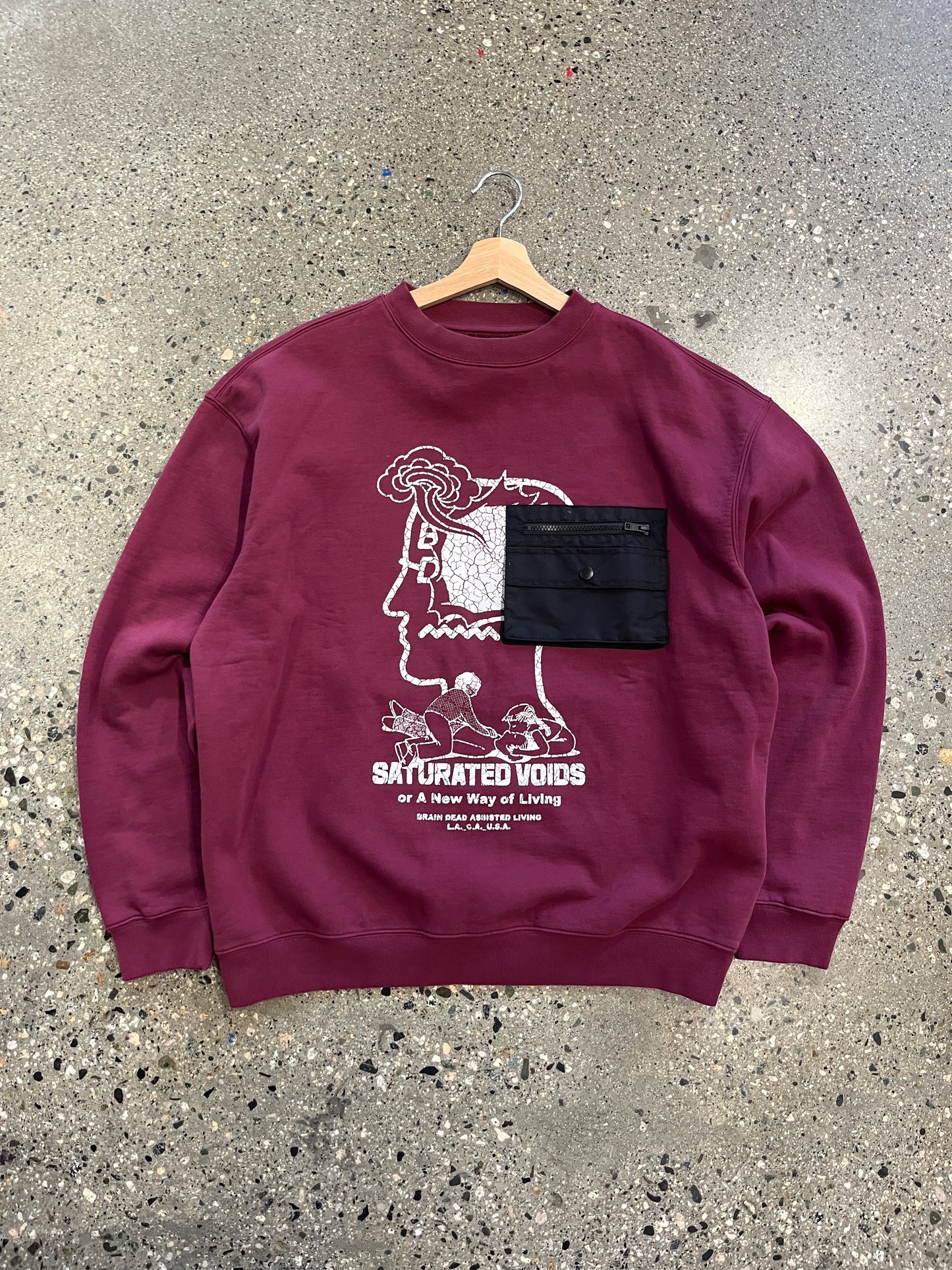 (L) BNWT Brain Dead Saturated Voids Crewneck
