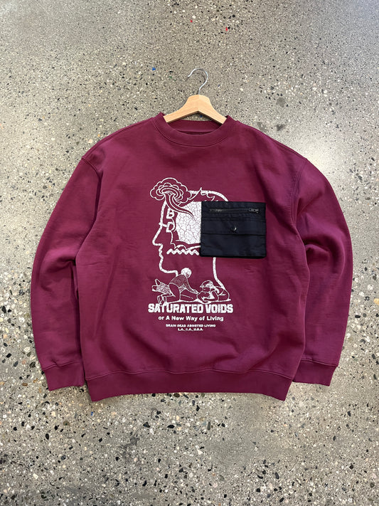 (L) BNWT Brain Dead Saturated Voids Crewneck
